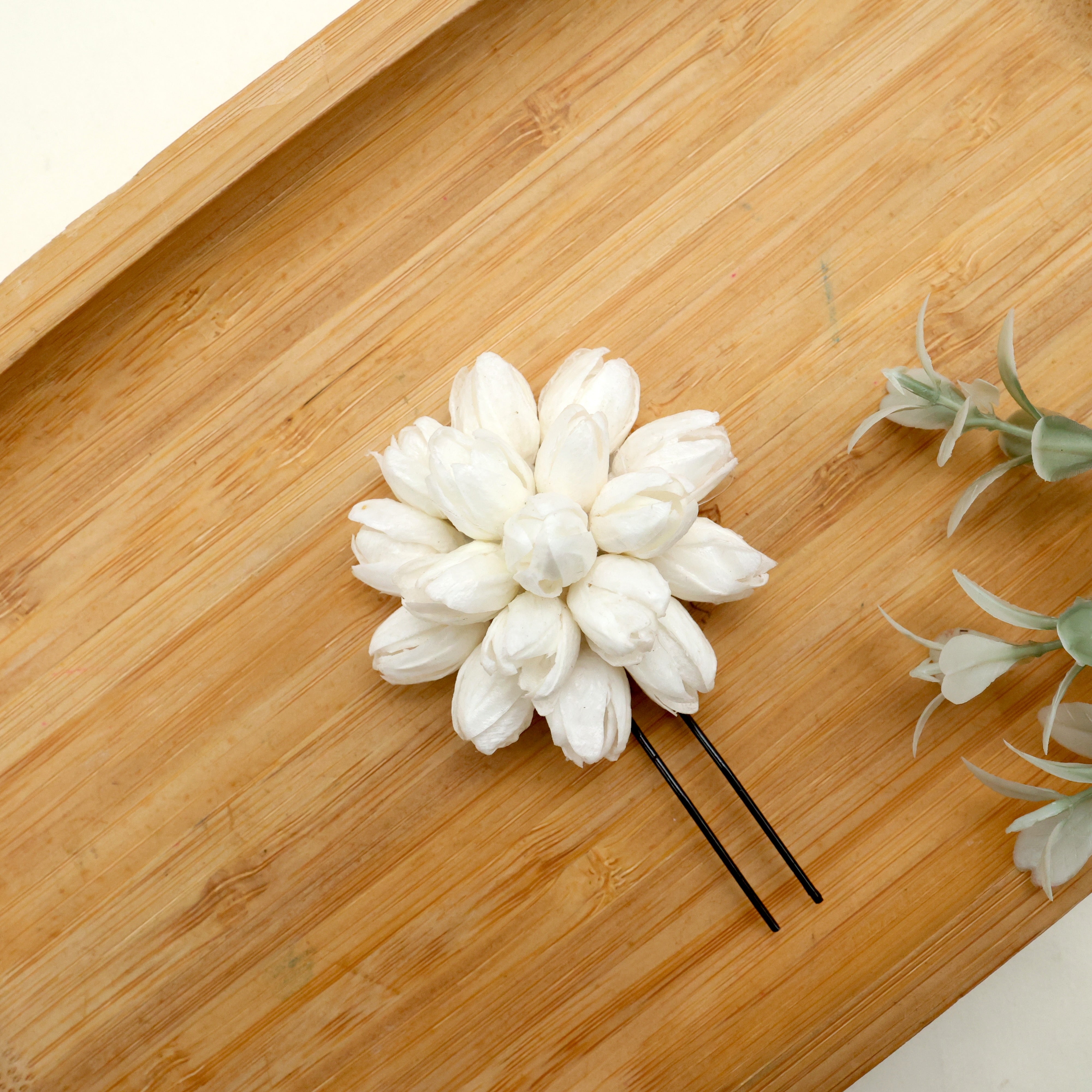 Real Look Bloomed Jasmine Hair Accessory For Women & Kids