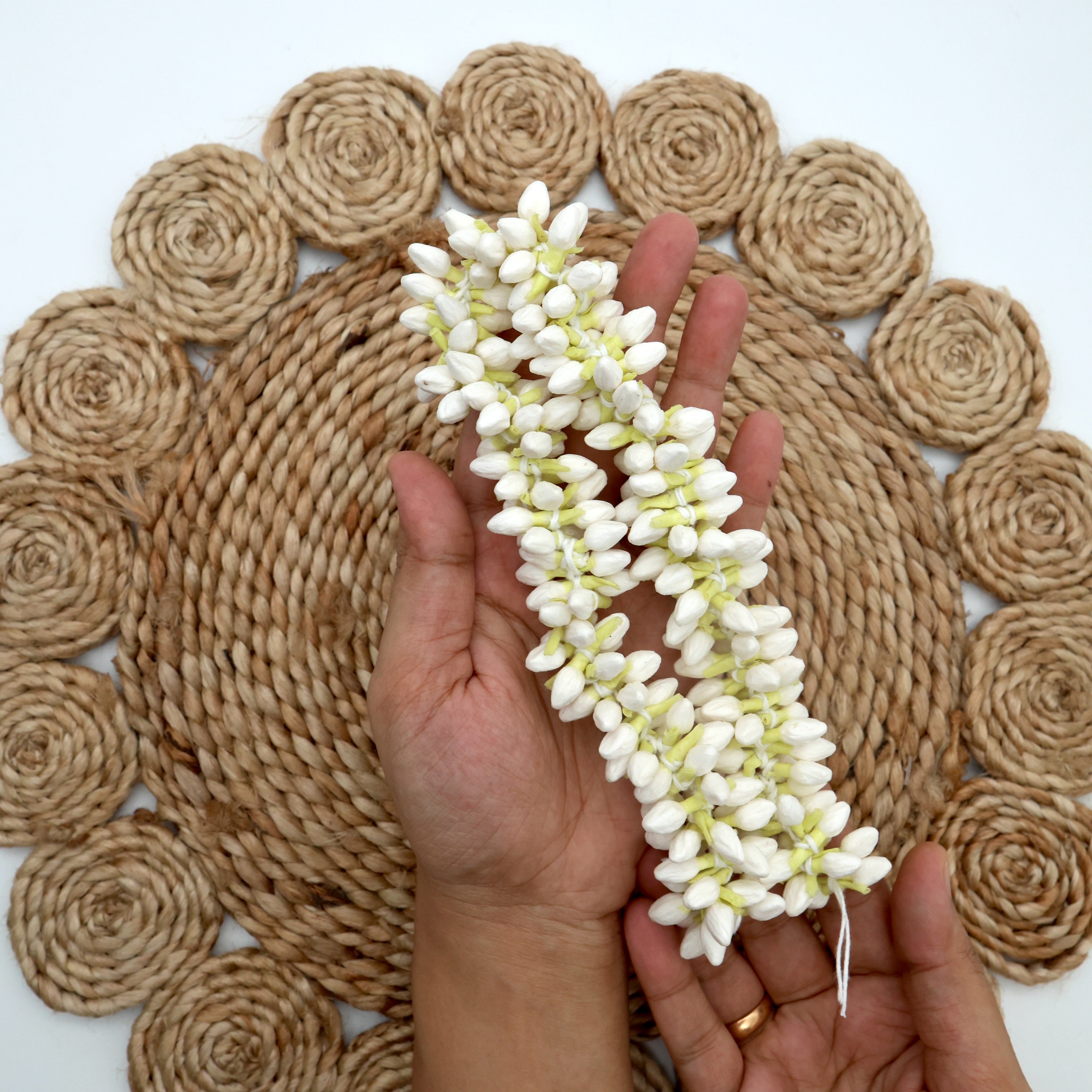 Very Real Look Alike Small Buds Jasmine String Flowers For Hair, Decoration & God Idols