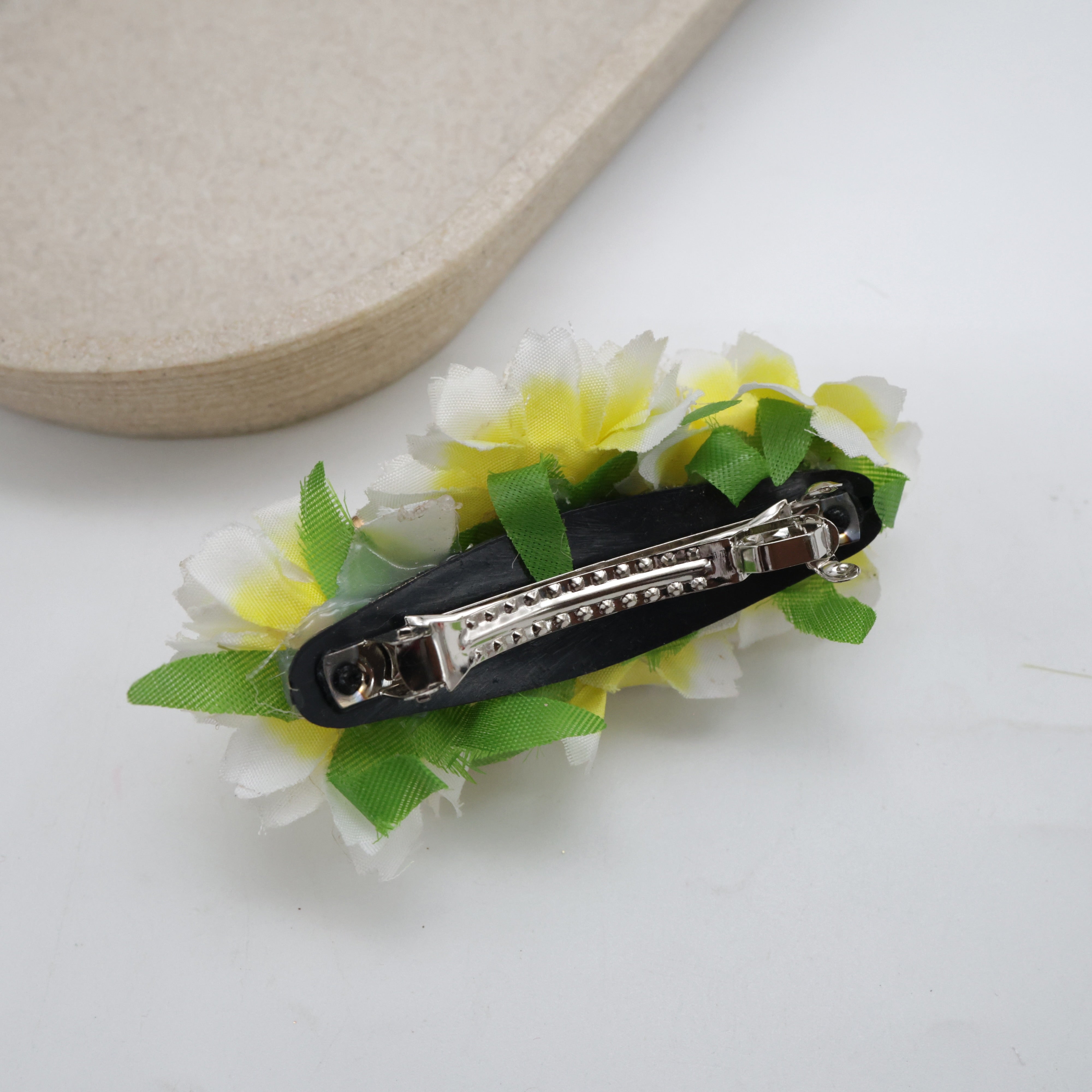 Fancy Rose Pollen Balls French Barrette Handmade Hairclips for Women