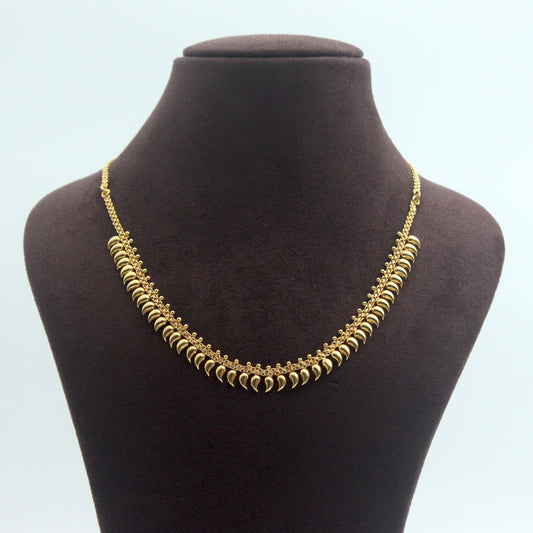 Real Gold Tone Very Lightweight Plain Maanga Necklace - MNG 1