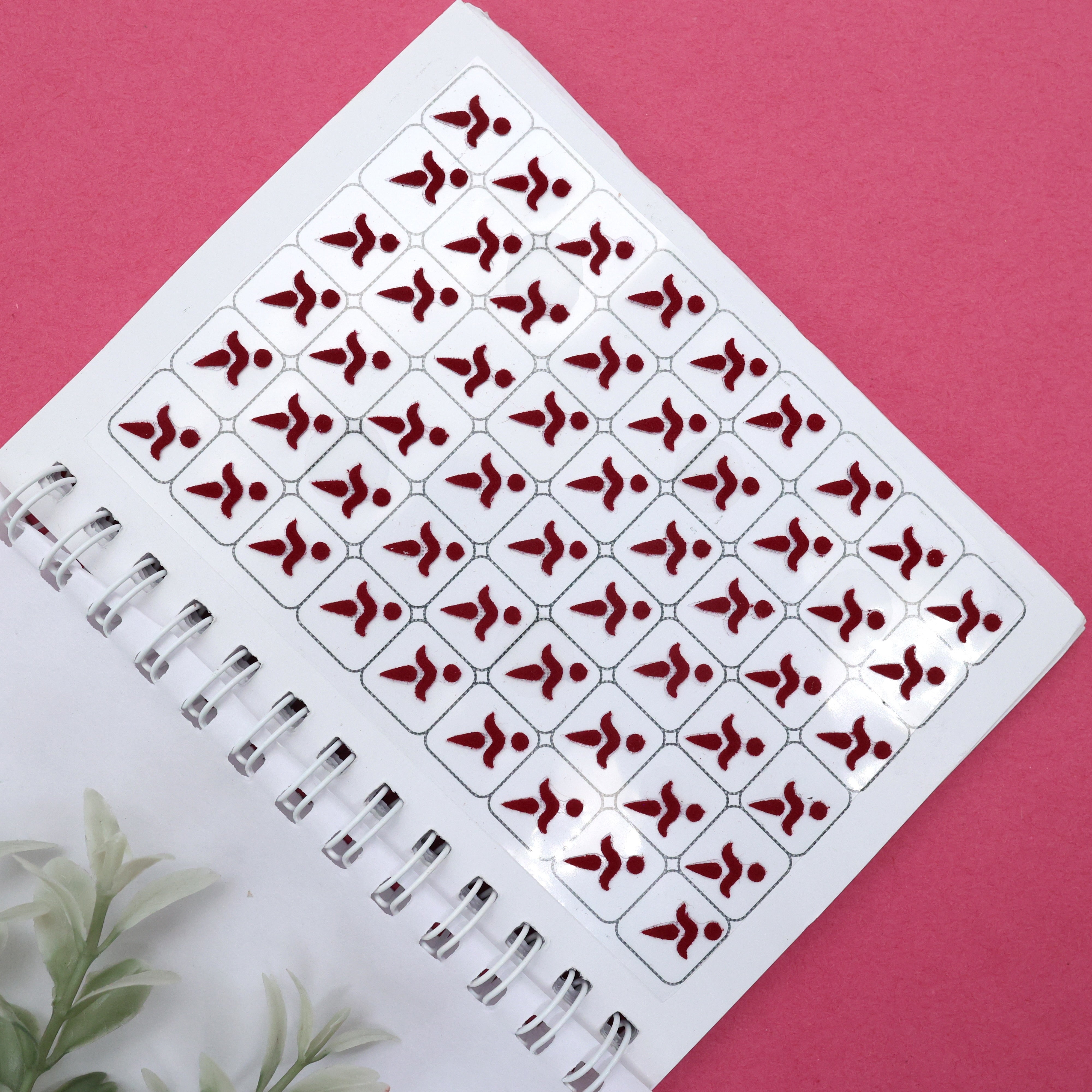 Premium Maroon Plain Mixed Size Kalayanam Bindis - Kalayana Tilakam Sticker Bindis