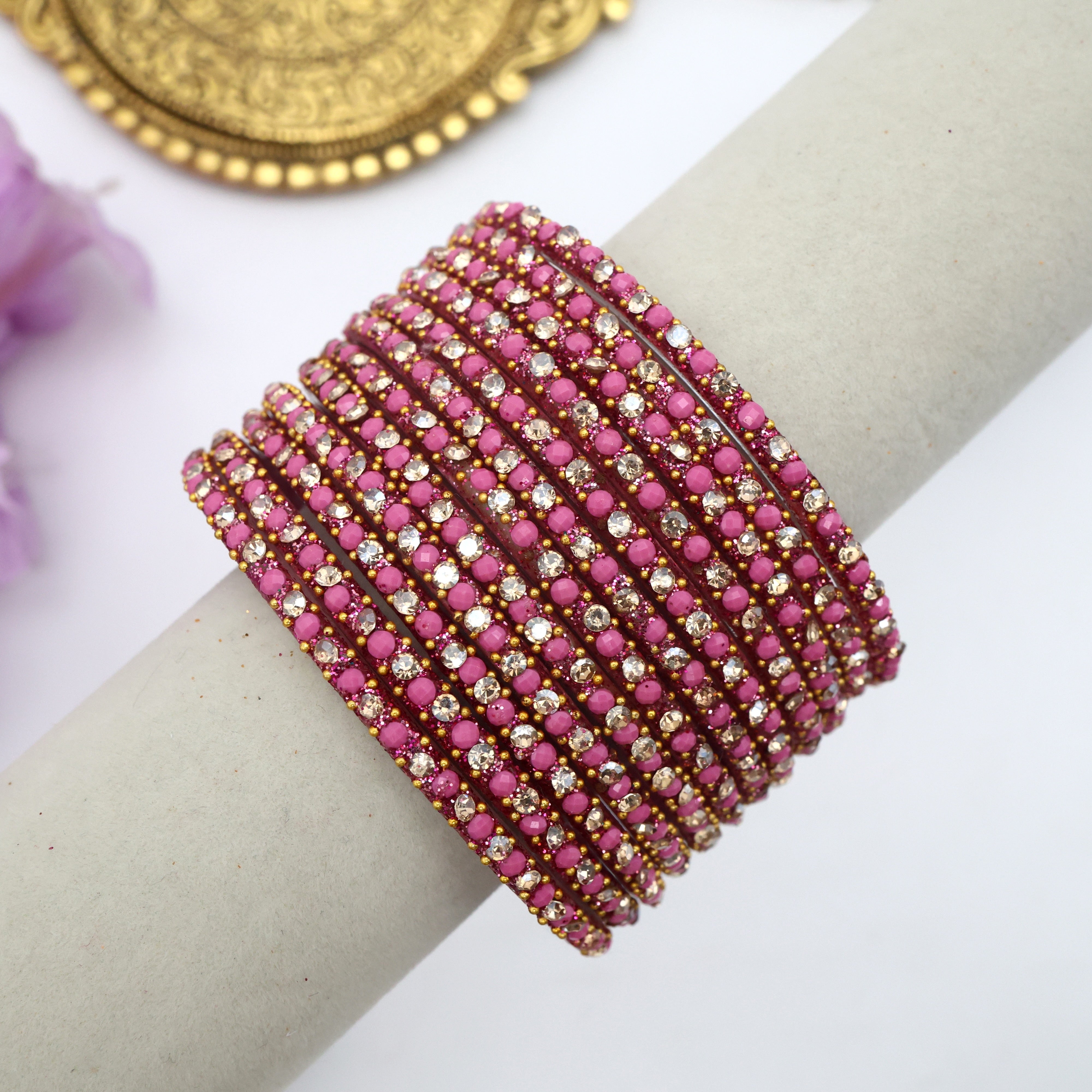 Premium Stonework Water Drop Glass Bangles