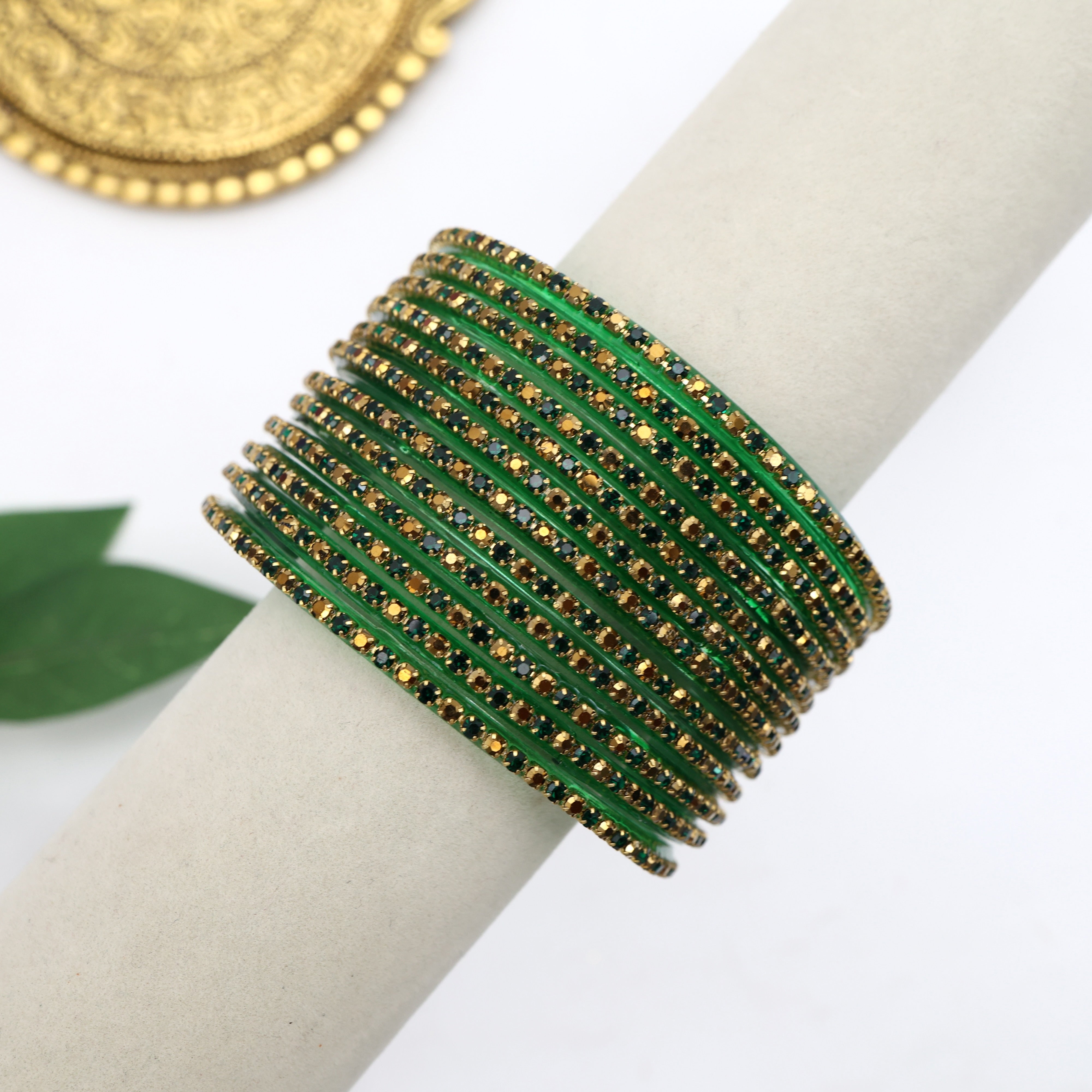 Premium Stardust Glass Bangles - One Dozen