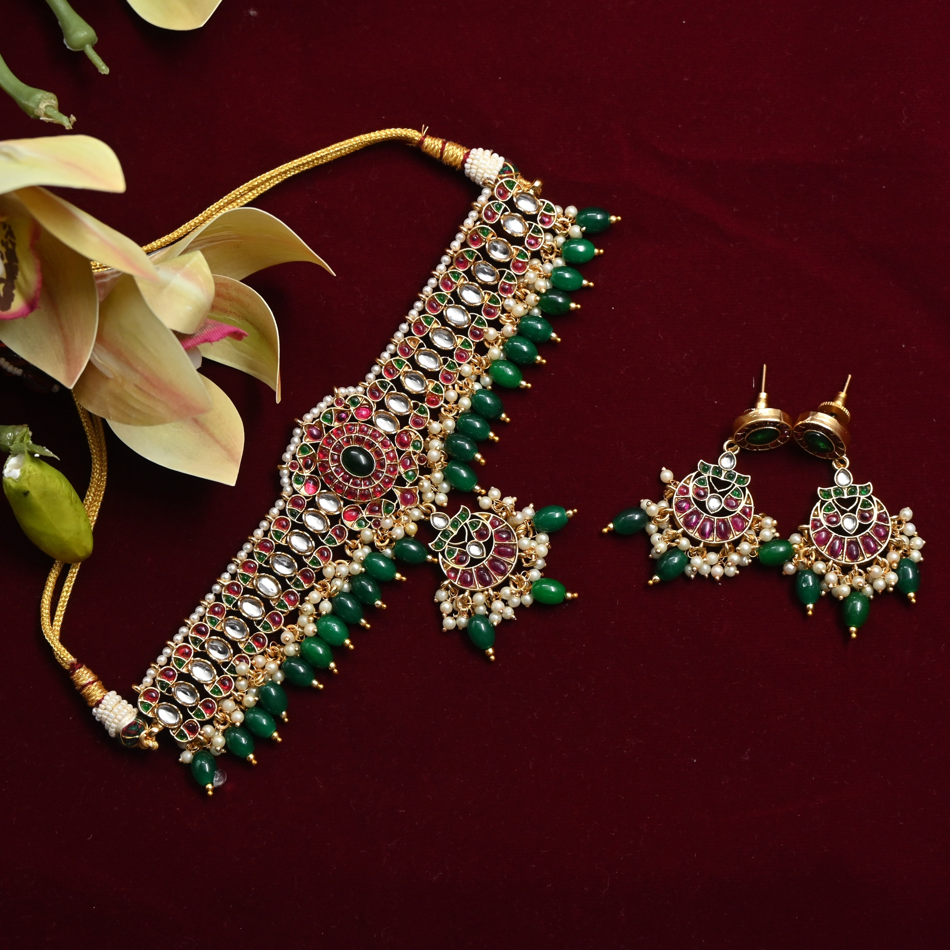 Premium Kundan Kemp High Neck Bridal Choker