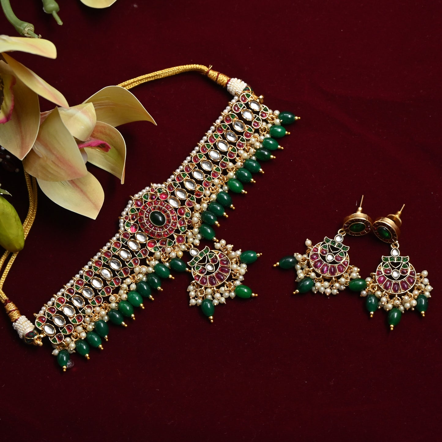 Premium Kundan Kemp High Neck Bridal Choker