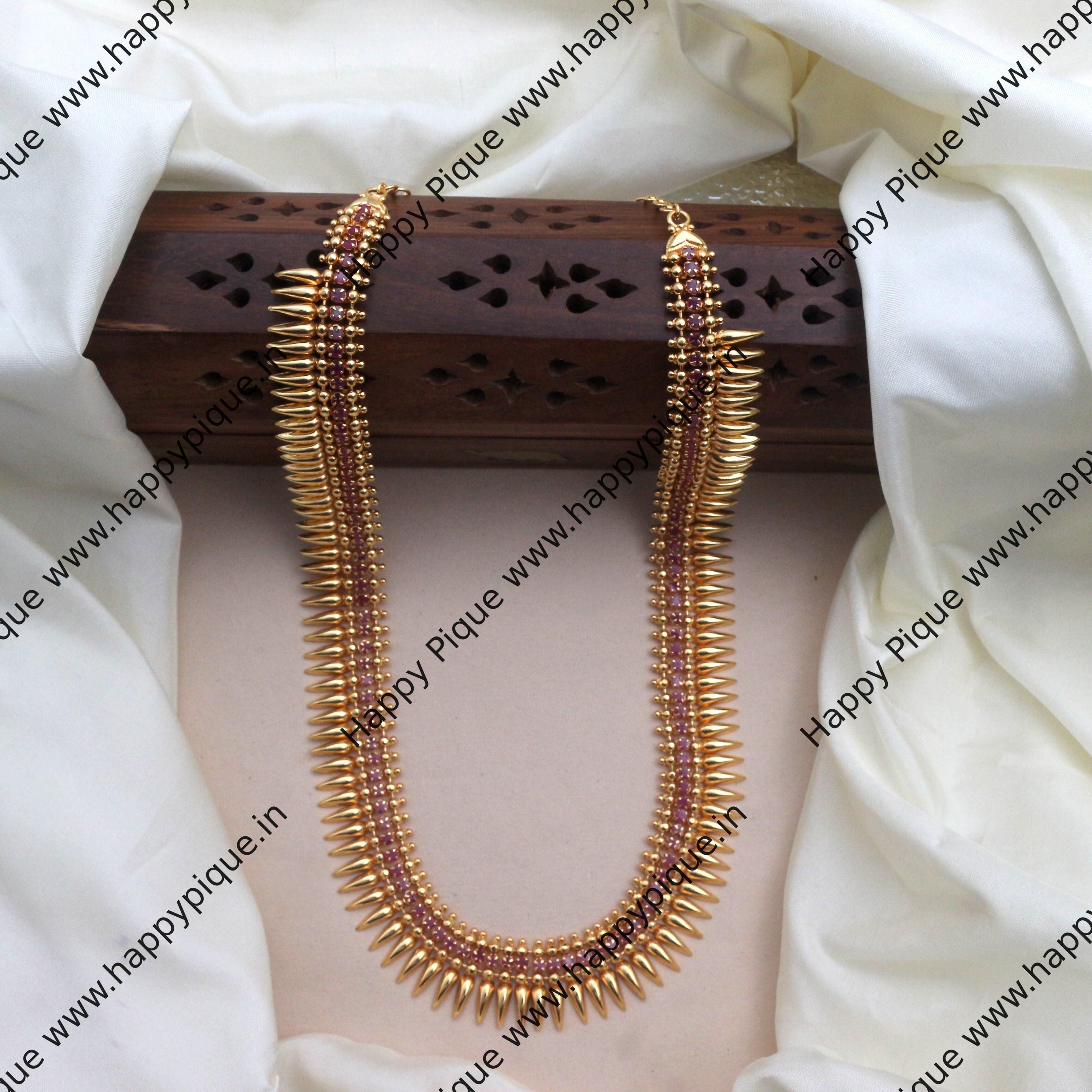 Real Gold Tone Traditional Kerala Mulla Mottu AD Haaram