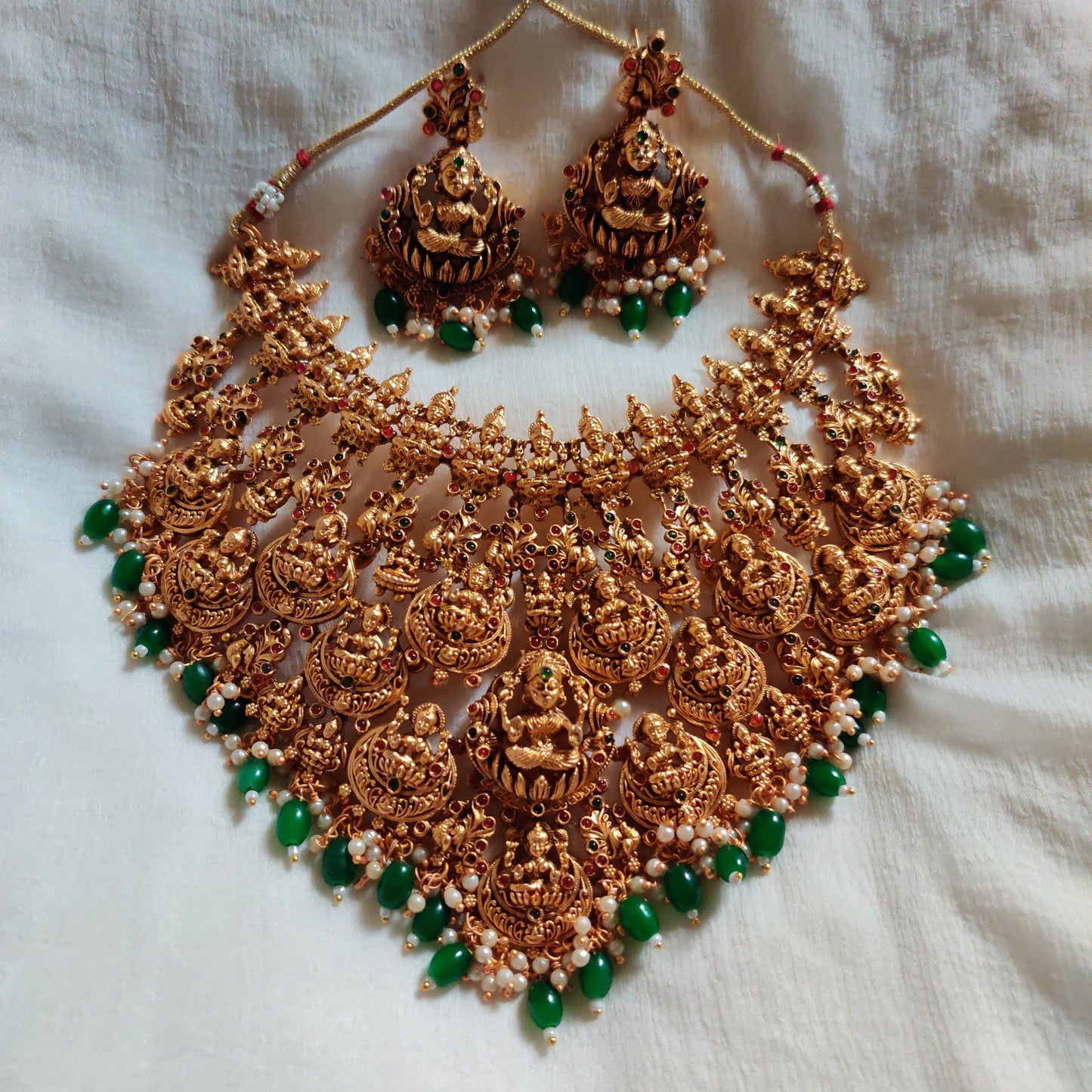 Budget Friendly Mahalakshmi Bridal Necklace Set