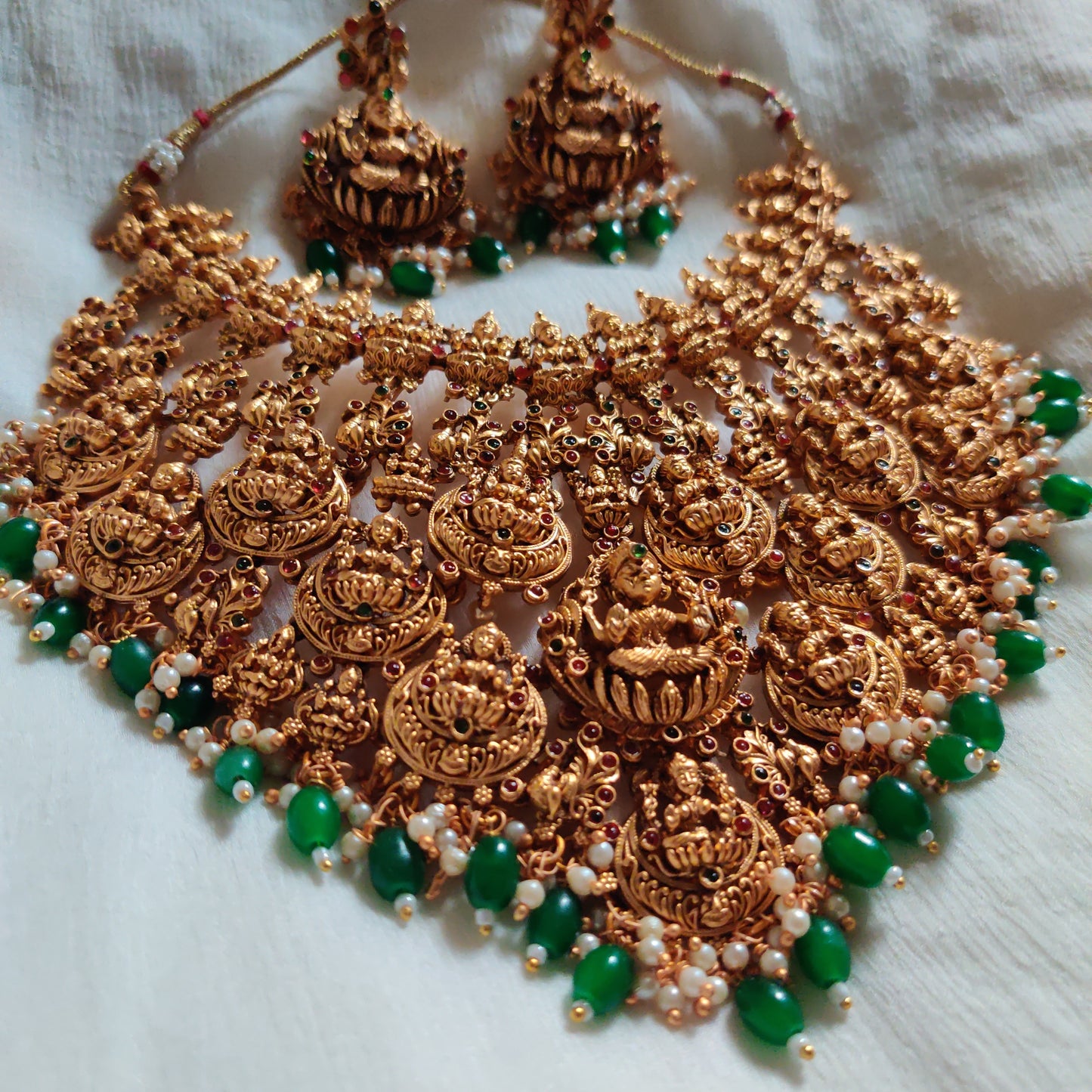 Budget Friendly Mahalakshmi Bridal Necklace Set