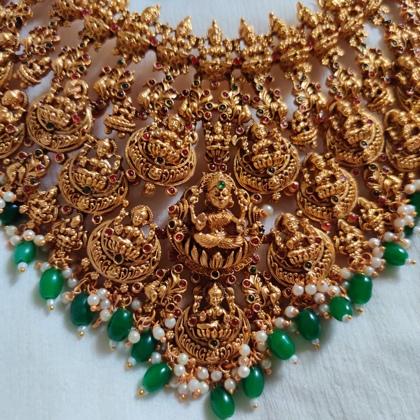 Budget Friendly Mahalakshmi Bridal Necklace Set