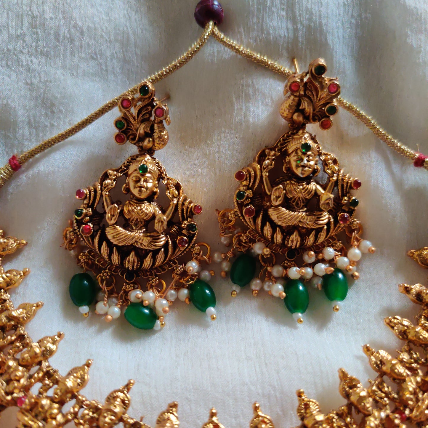 Budget Friendly Mahalakshmi Bridal Necklace Set