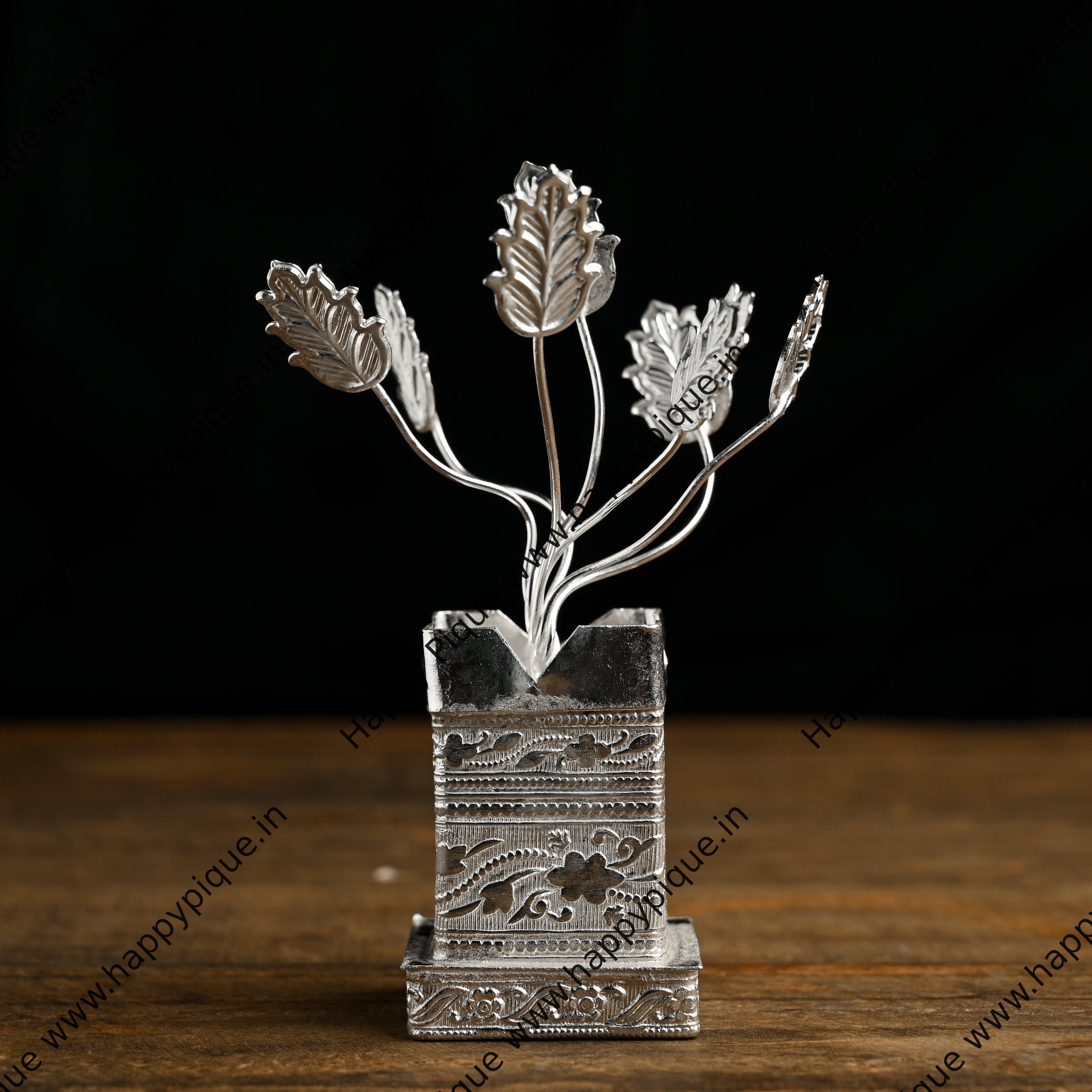 Pre order: Pure German Silver Tulsi Brindavan - Big