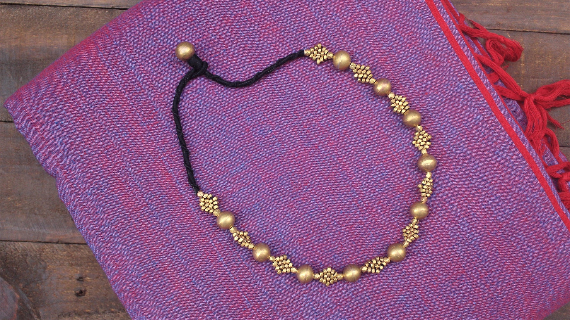 Beads Tribal Dhokra Necklace - Happy Pique