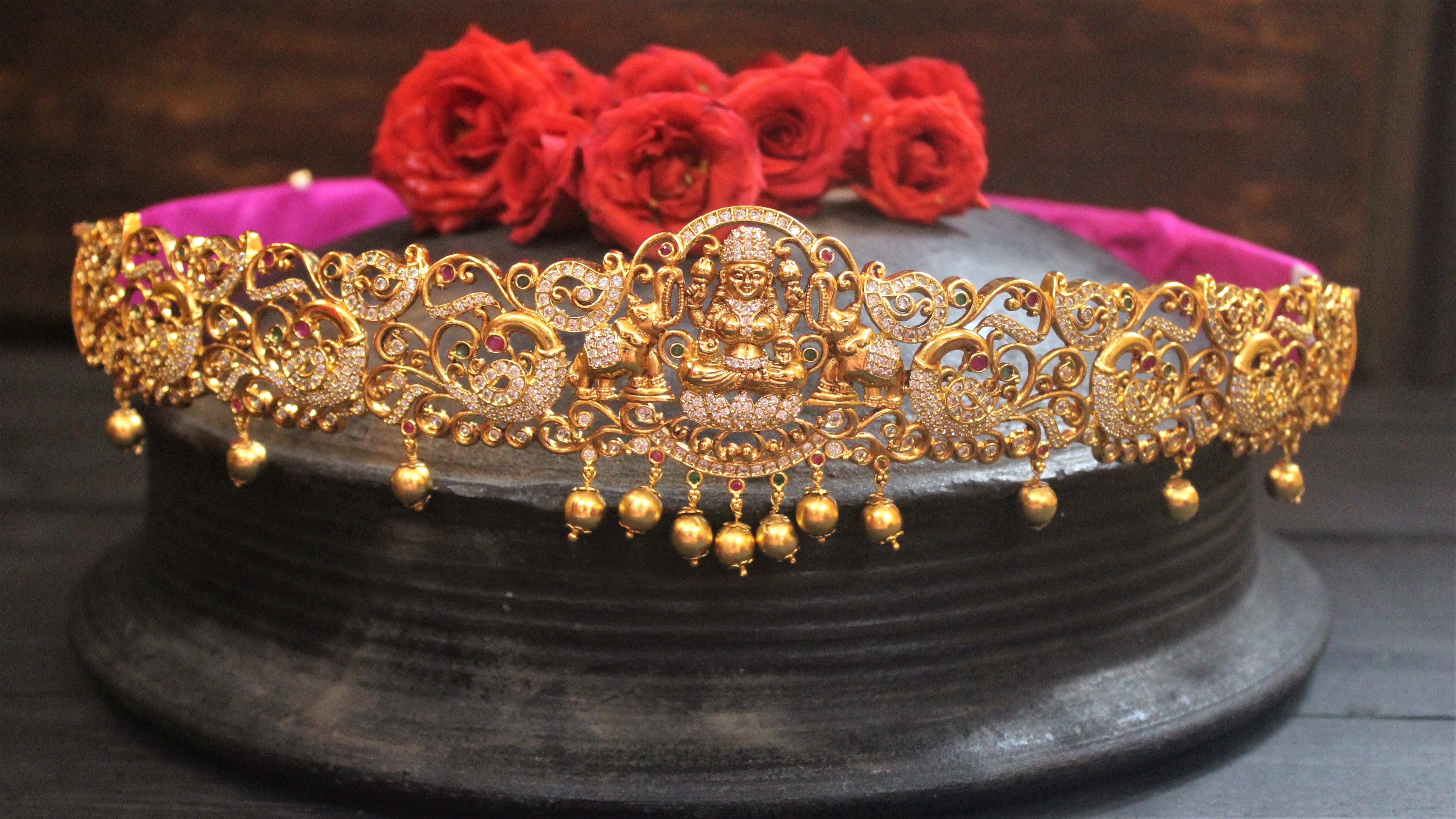 Premium Quality Gold Look alike GajaLakshmi Hip Belt