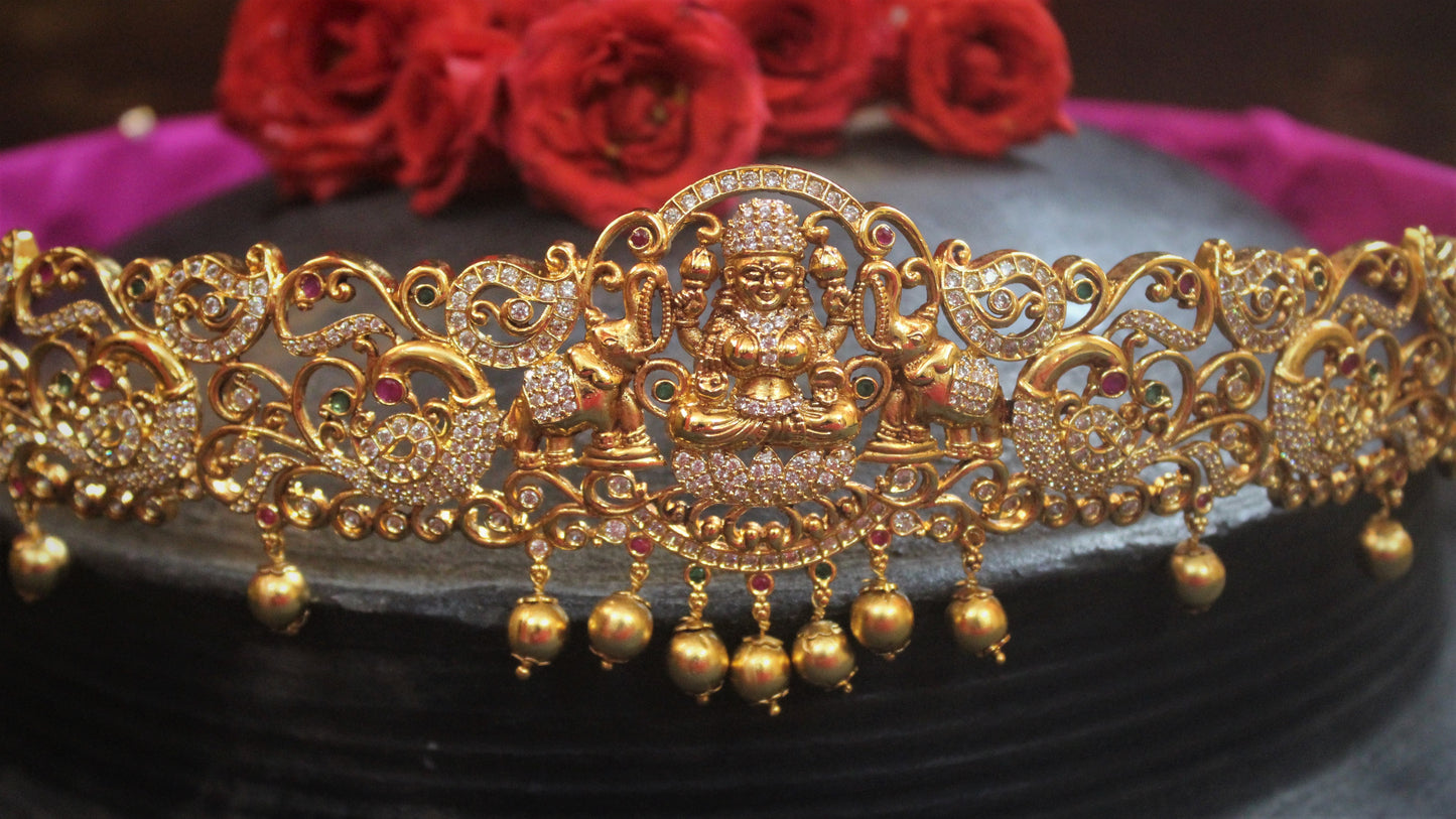 Premium Quality Gold Look alike GajaLakshmi Hip Belt