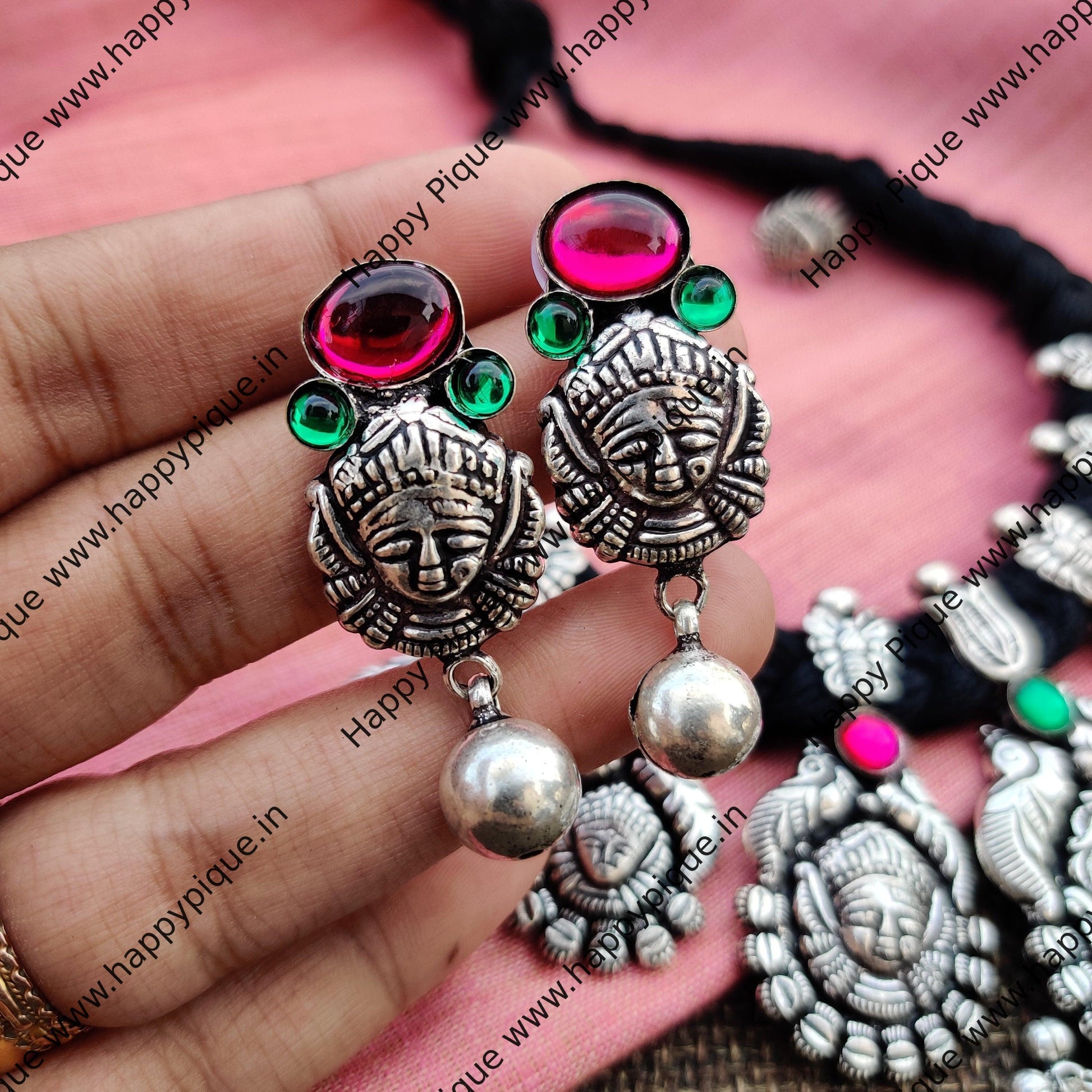 Maa Durga Kolhapuri Thread Choker - Happy Pique 