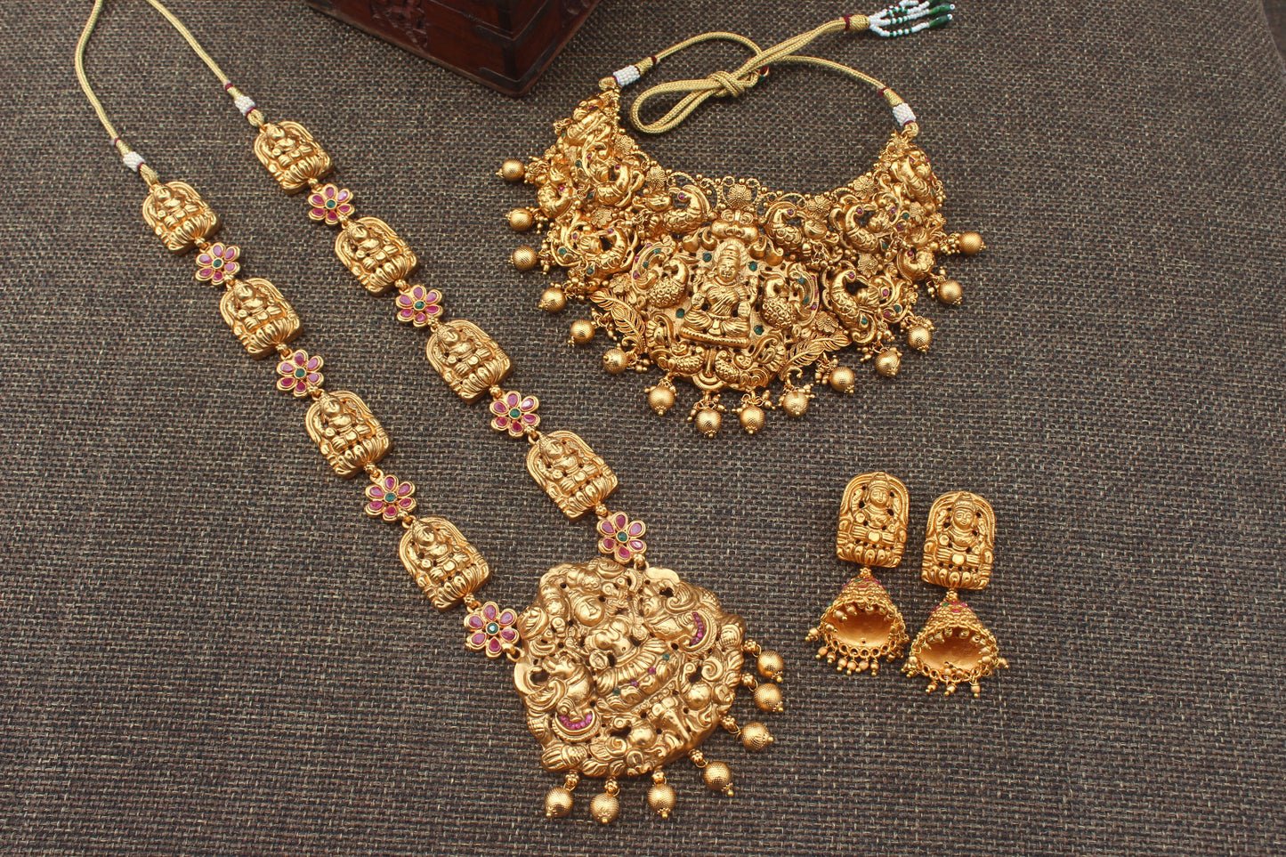 Gold Look Alike Nagas Semi Bridal Set - Happy Pique