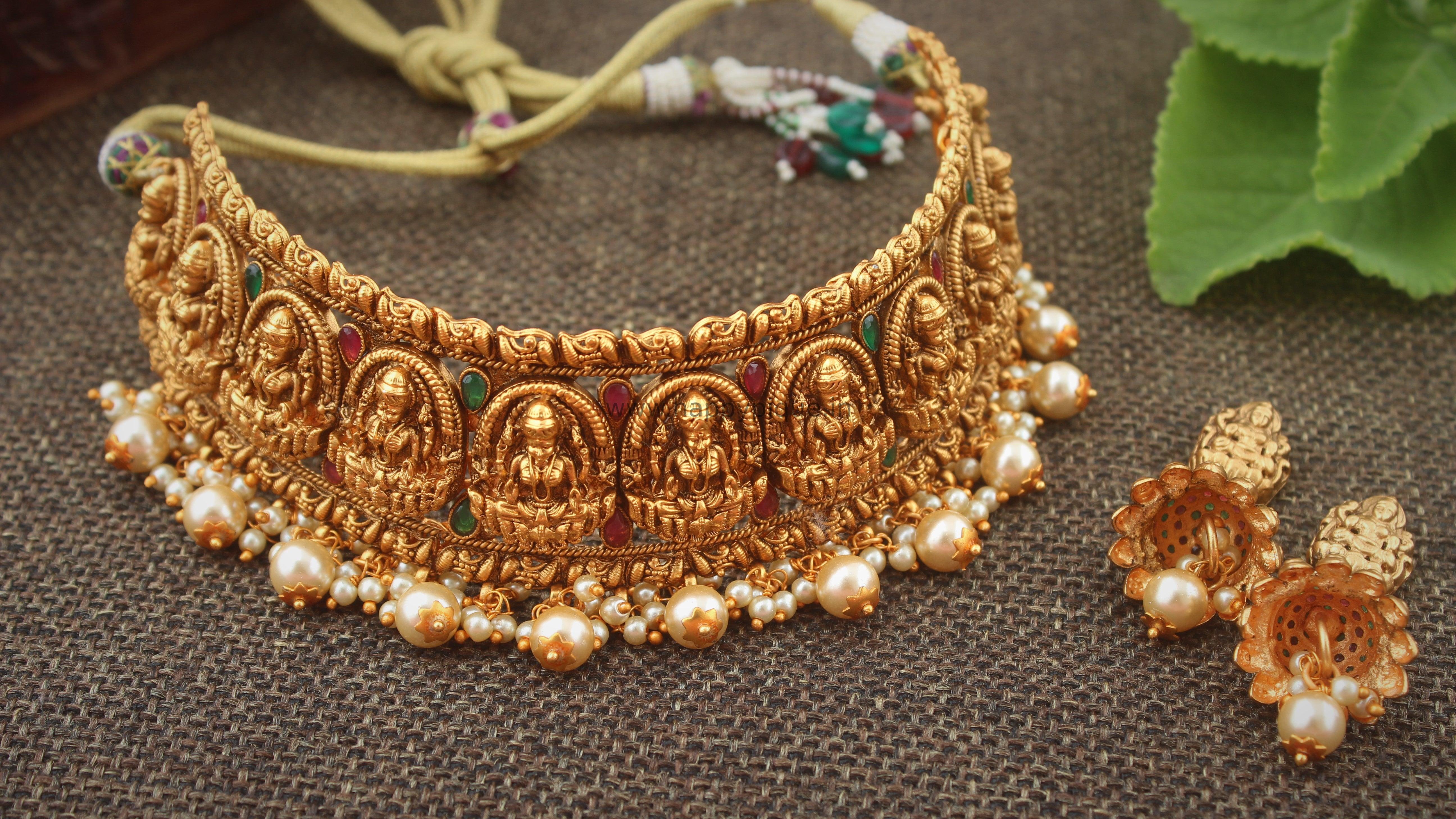 Heavy Bridal Mahalakshmi Choker - Happy Pique 