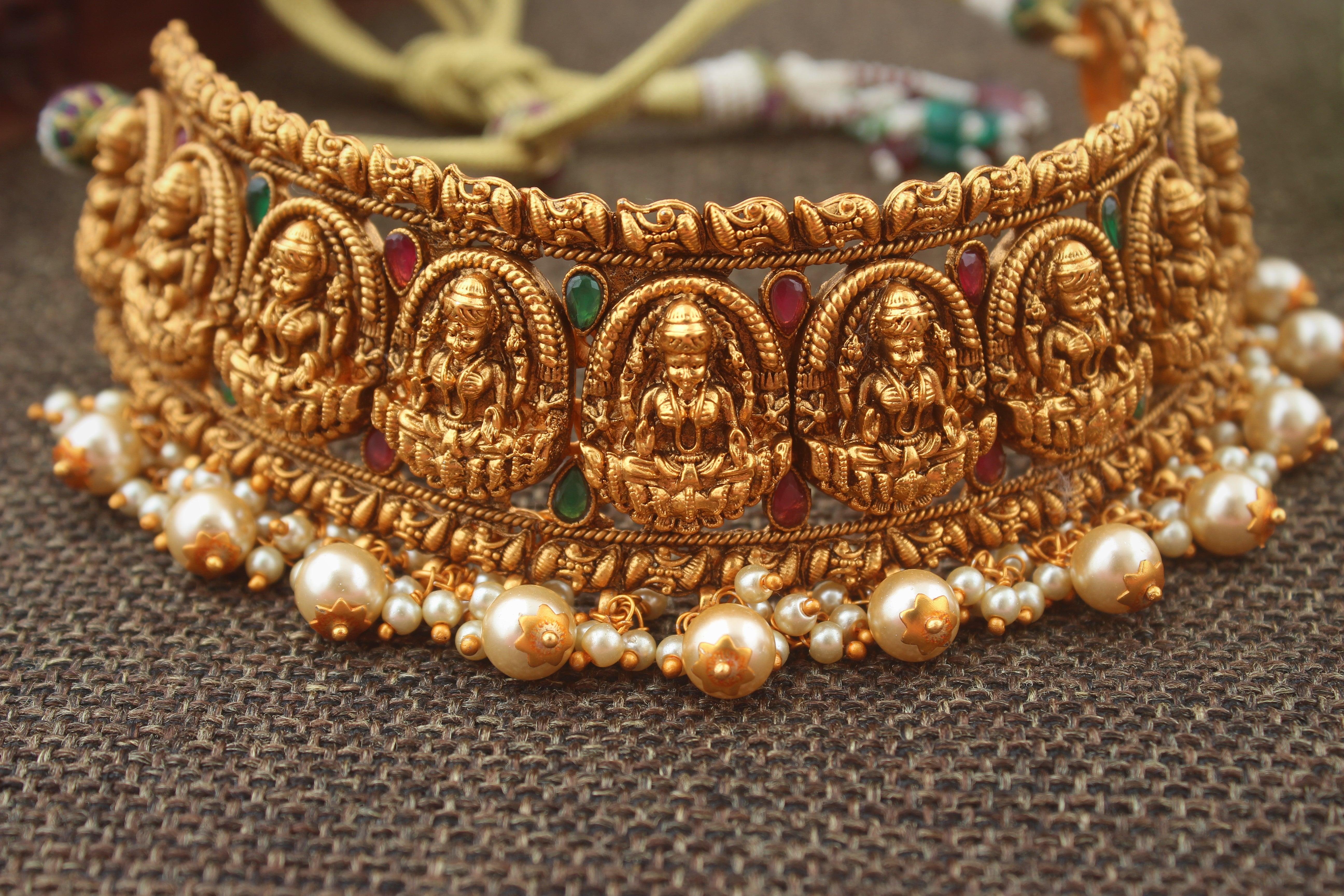 Heavy Bridal Mahalakshmi Choker - Happy Pique 