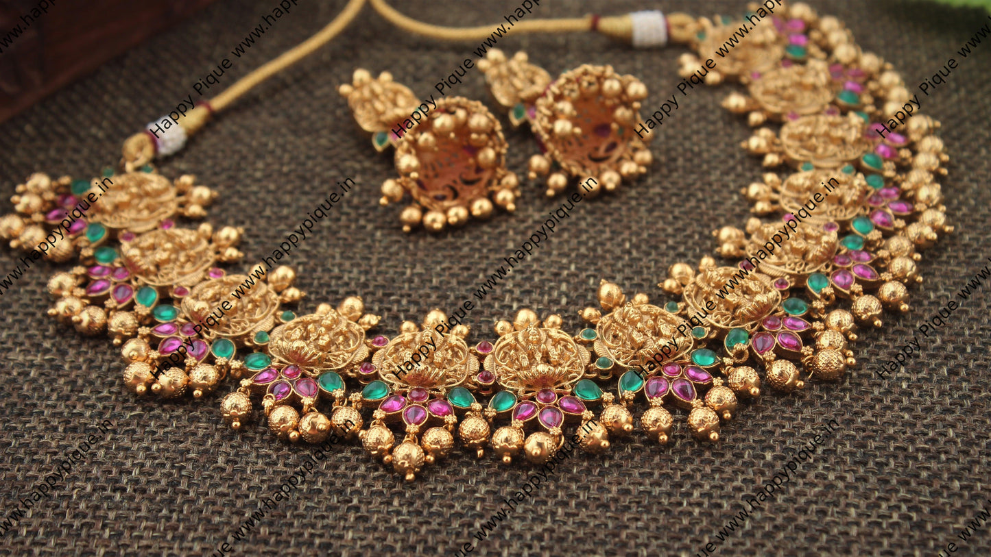 Traditional Nagas Gold Look Alike Necklace