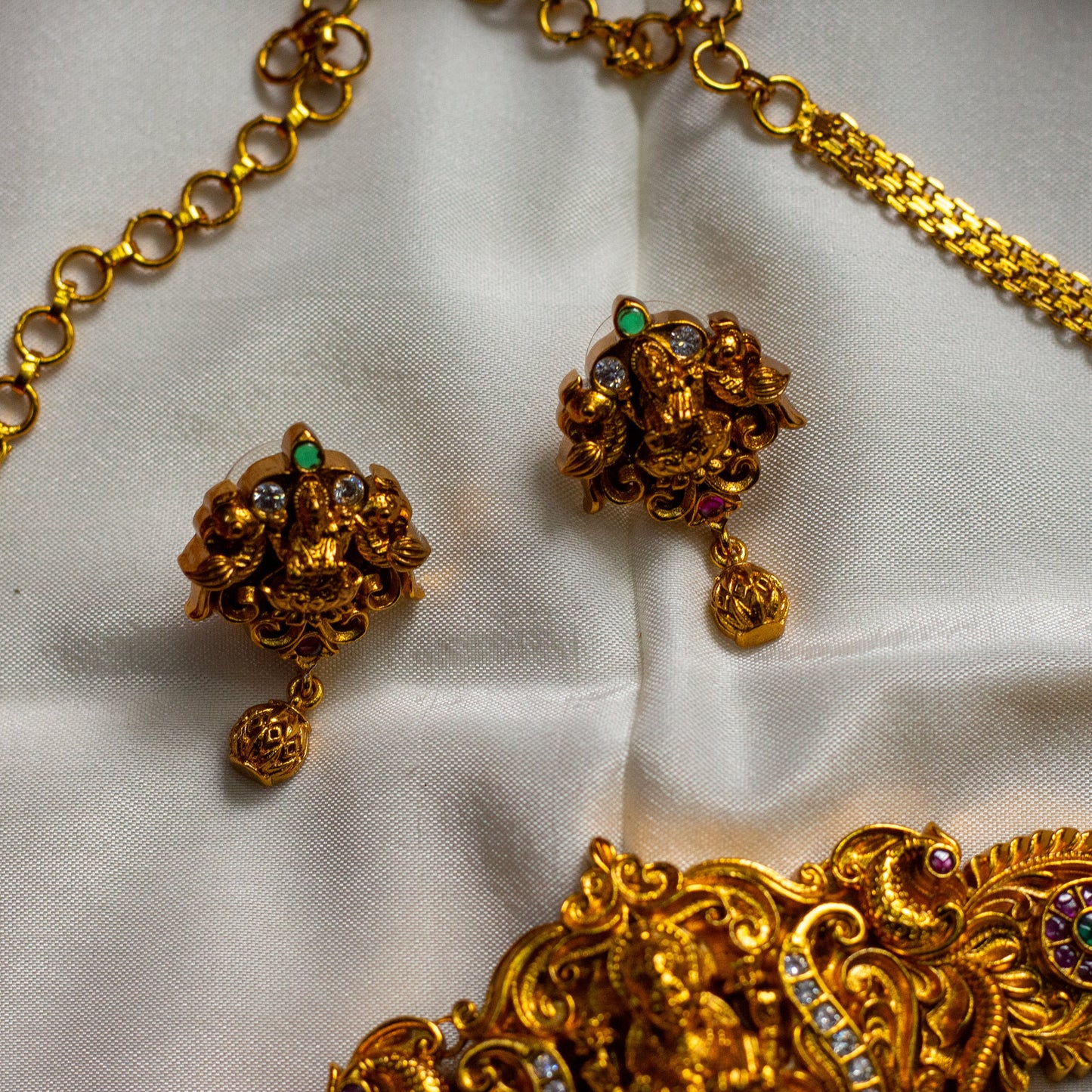 Gold Look Nagas Lakshmi Choker Set