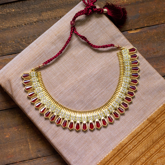 Gold Look AD Stones Studded Nagapadam Necklace