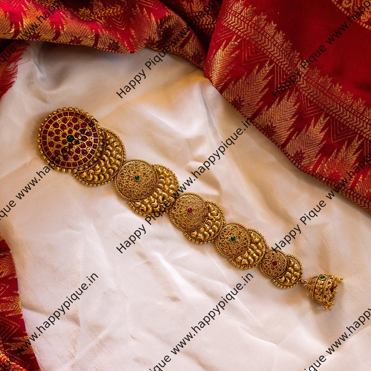 Real Gold Look Chakra Chaand Kemp Bridal Choti/Jada Billa