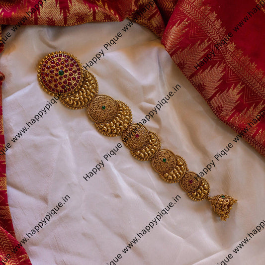 Real Gold Look Chakra Chaand Kemp Bridal Choti/Jada Billa