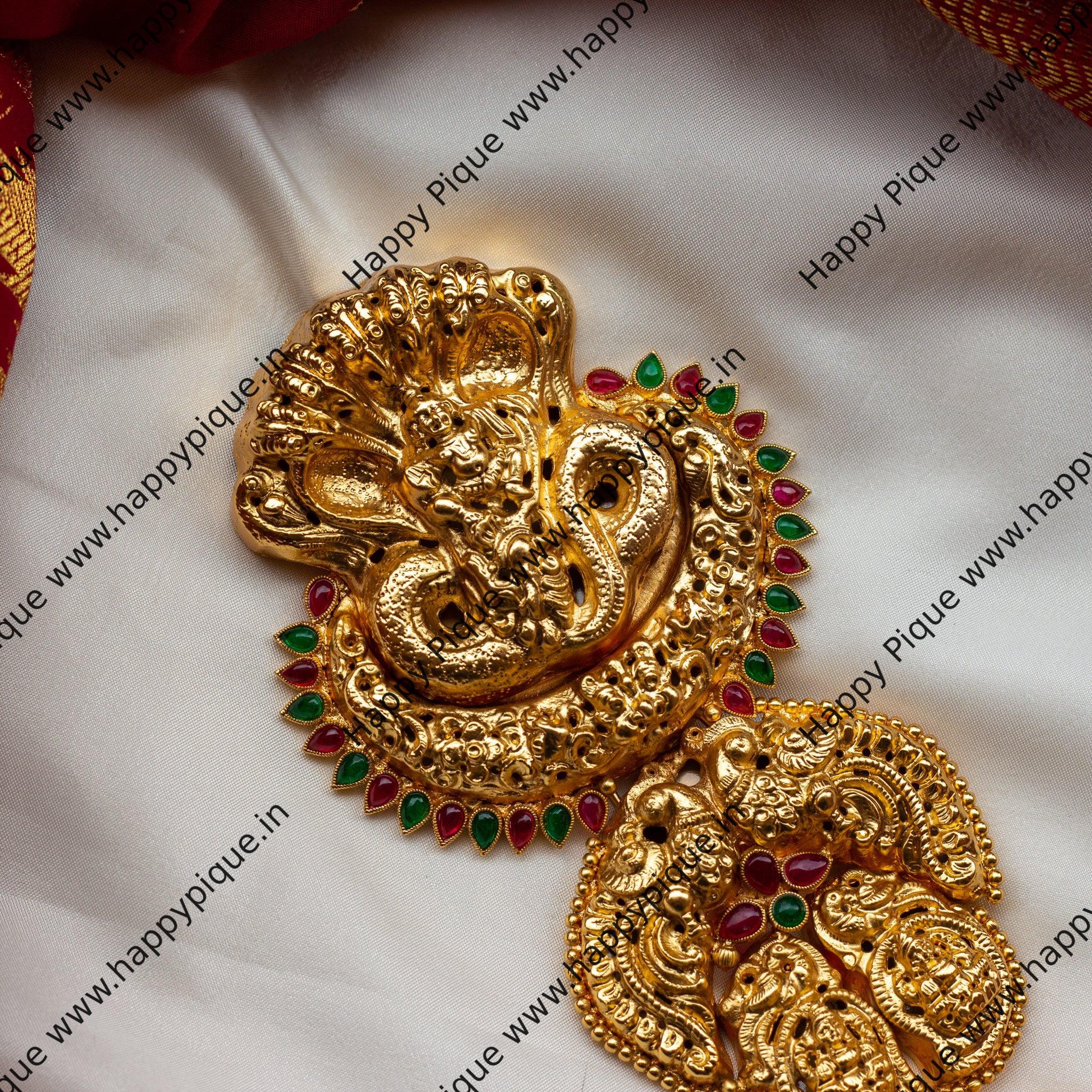 Real Gold Look Kalinganarthana Krishna Kemp Bridal Choti/Jada Billa