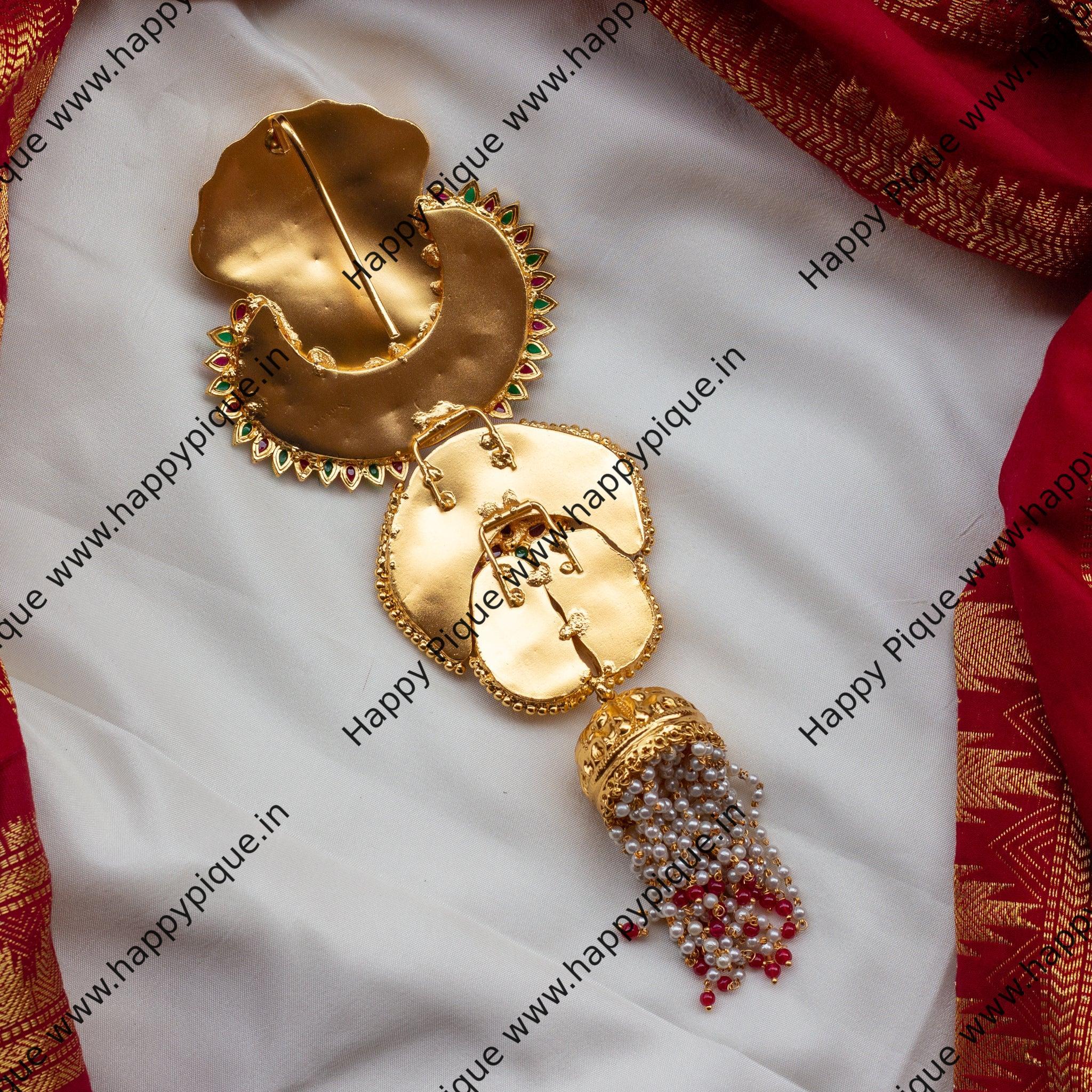 Real Gold Look Kalinganarthana Krishna Kemp Bridal Choti/Jada Billa