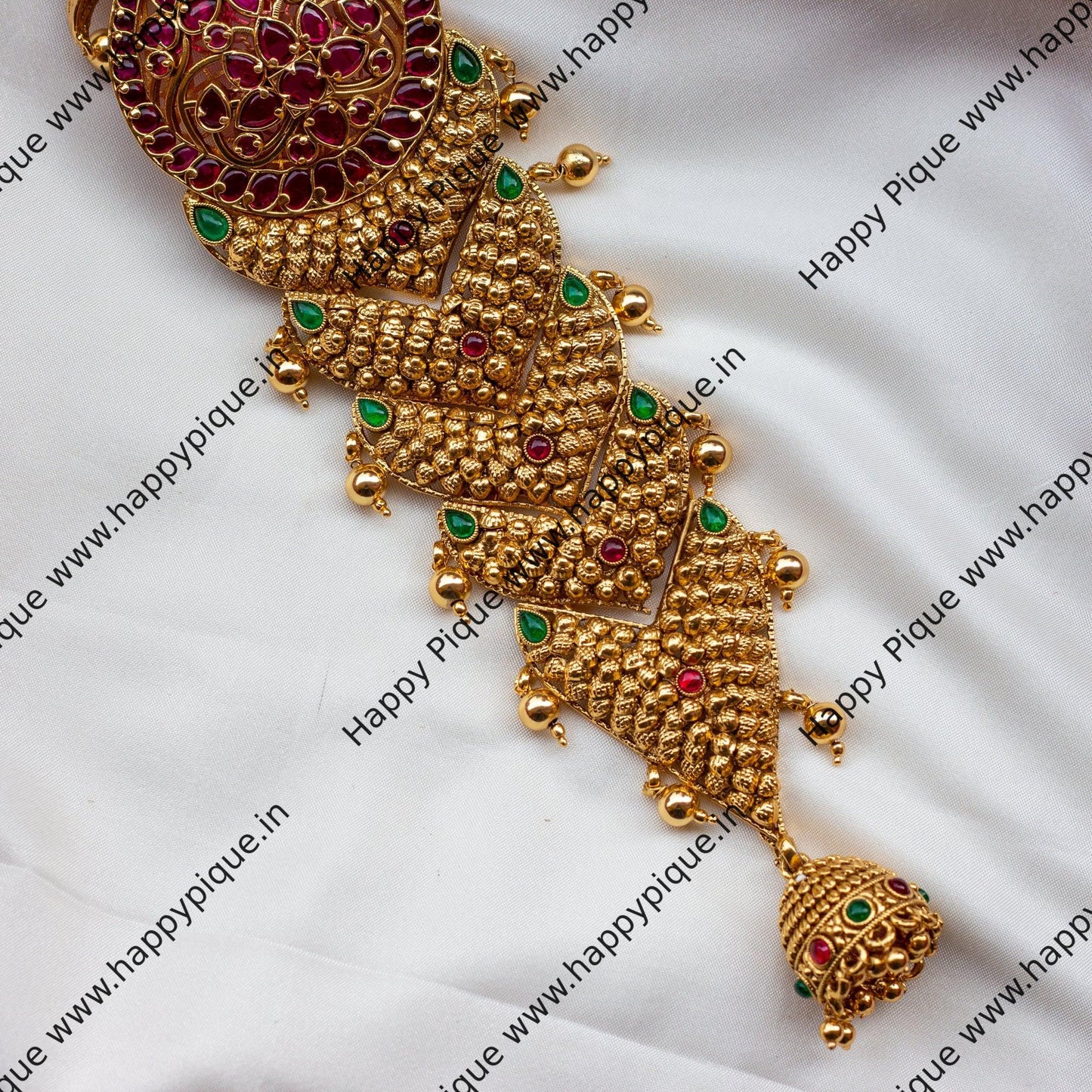 Real Gold Look Rettapakshi Fish Body Kemp Bridal Choti/Jada Billa