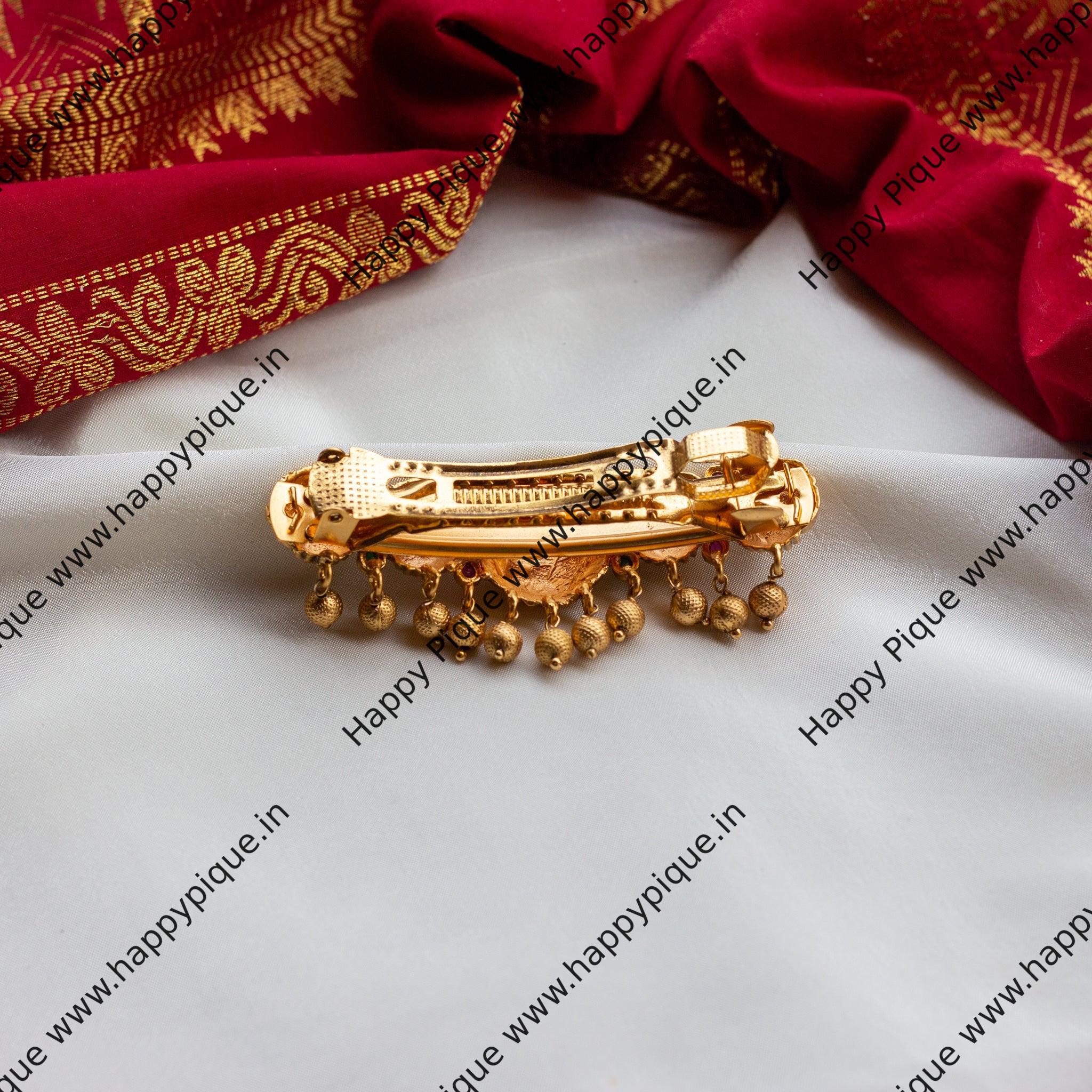 Traditional Nagasi Lakshmi French Barrette Kemp Hair Clip