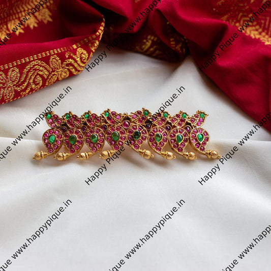 Traditional Nagasi Paisley French Barrette Kemp Hair Clip