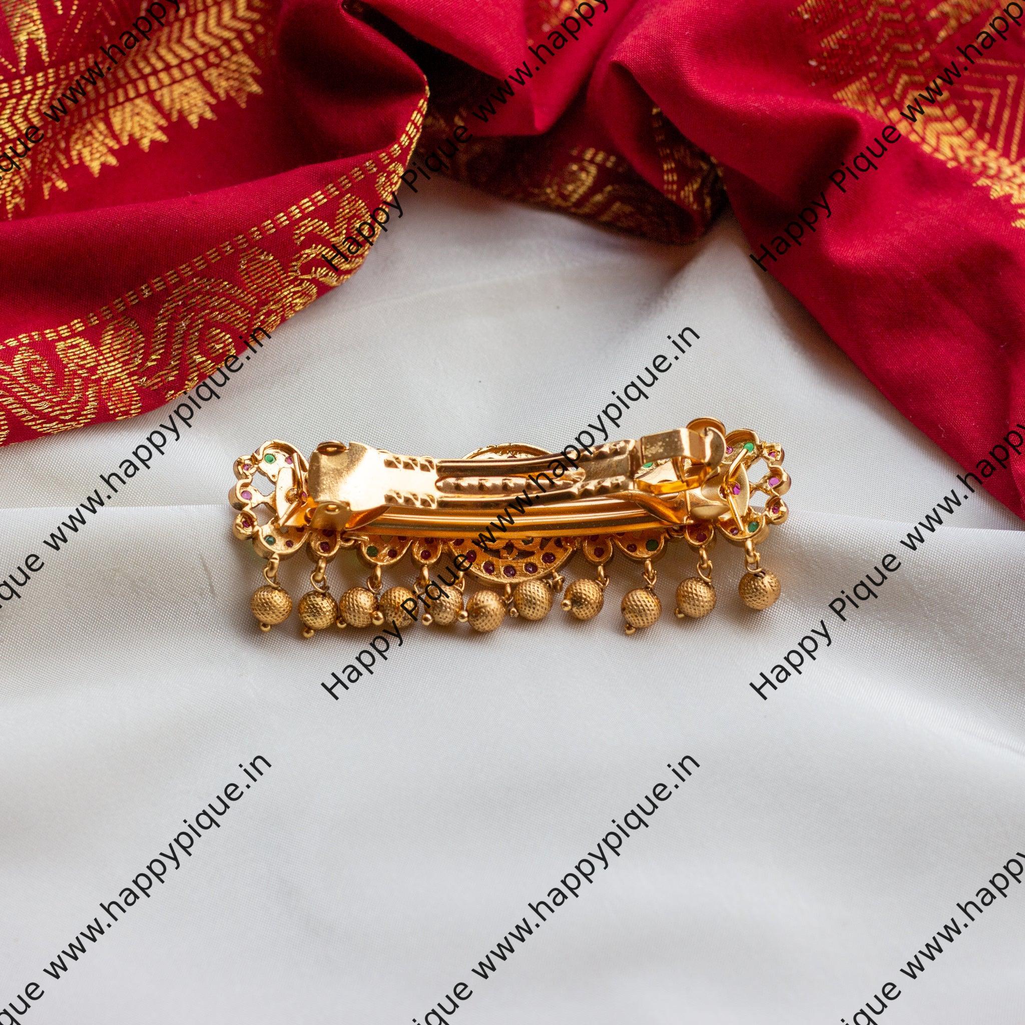 Traditional Nagasi Rettapakshi French Barrette Kemp Hair Clip