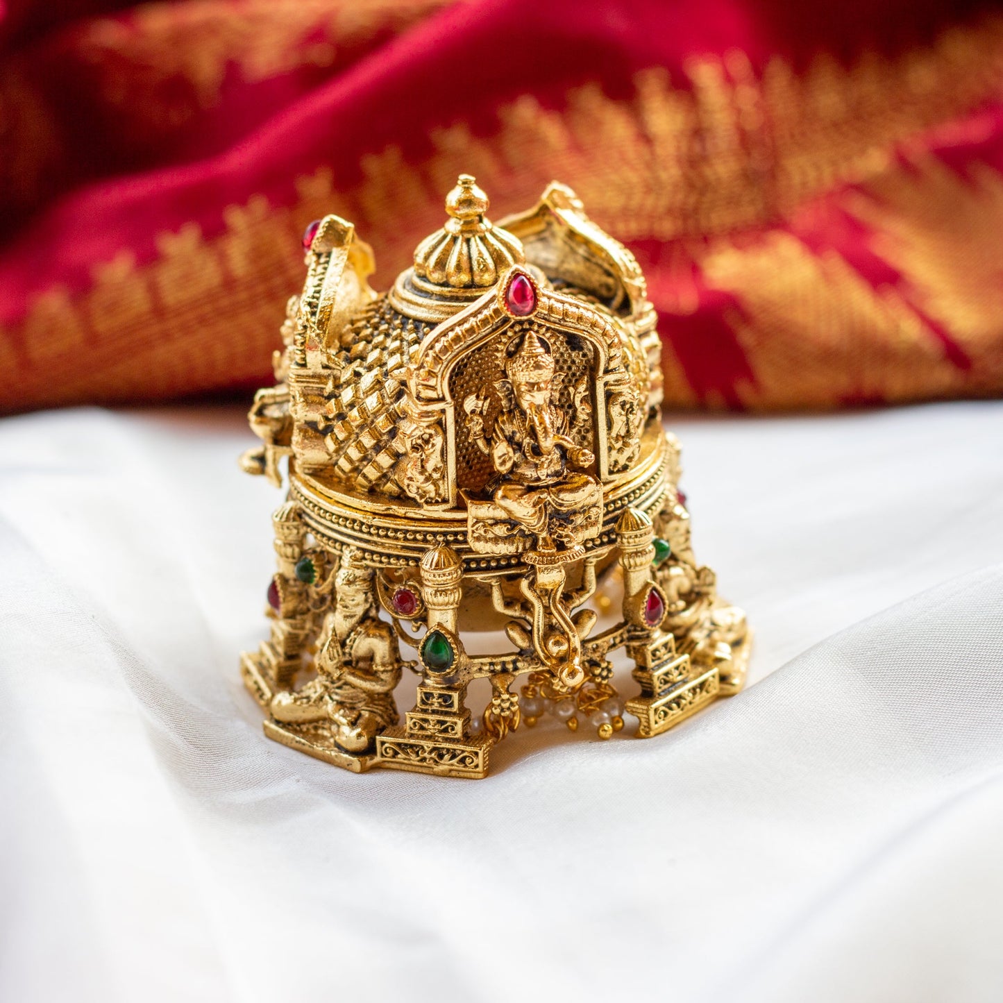 Ganesha Lakshmi Saraswati Temple Kum Kum Box