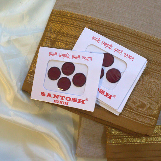 Oversized Round Plain Sticker Bindis - Maroon