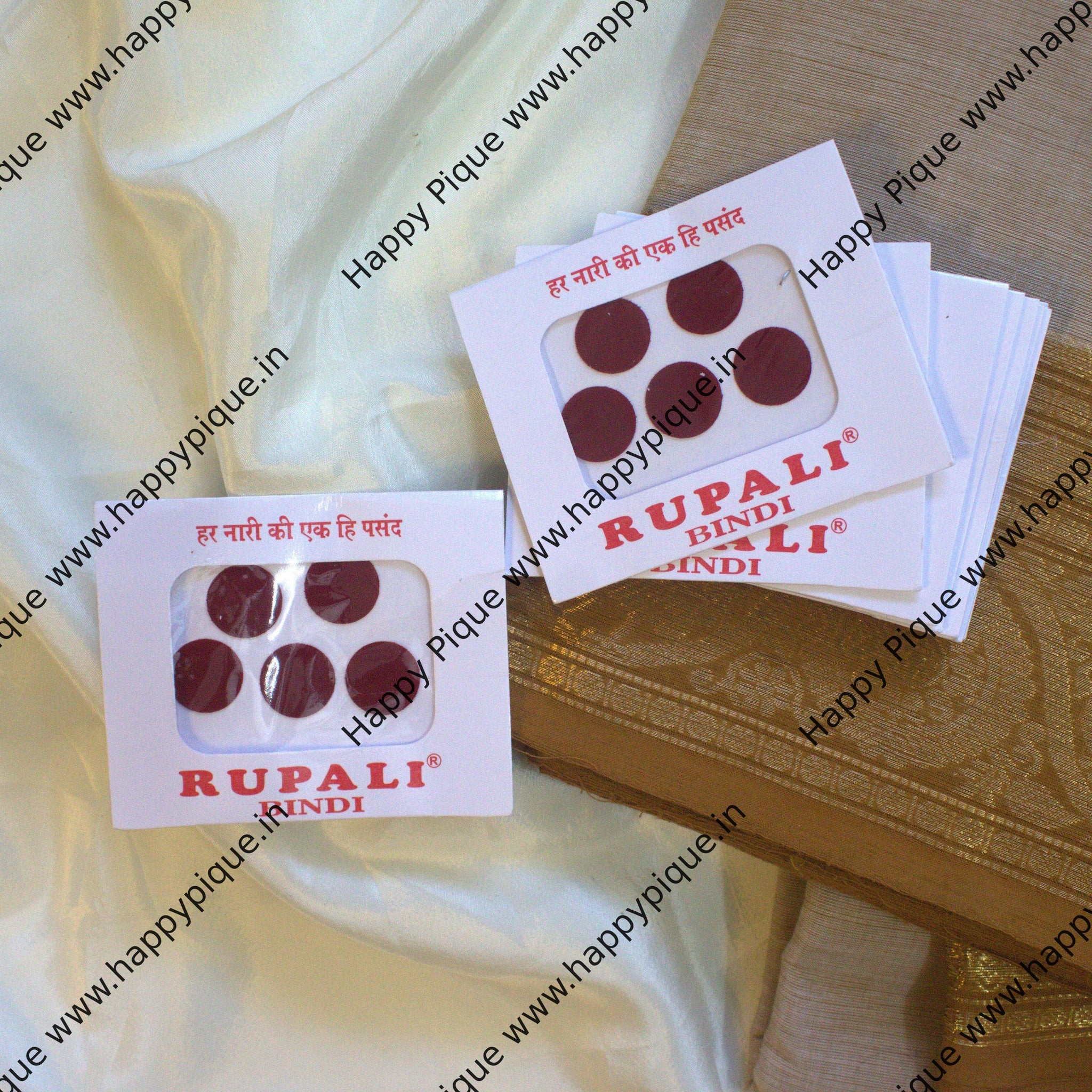 Oversized Round Plain Sticker Bindis - Maroon