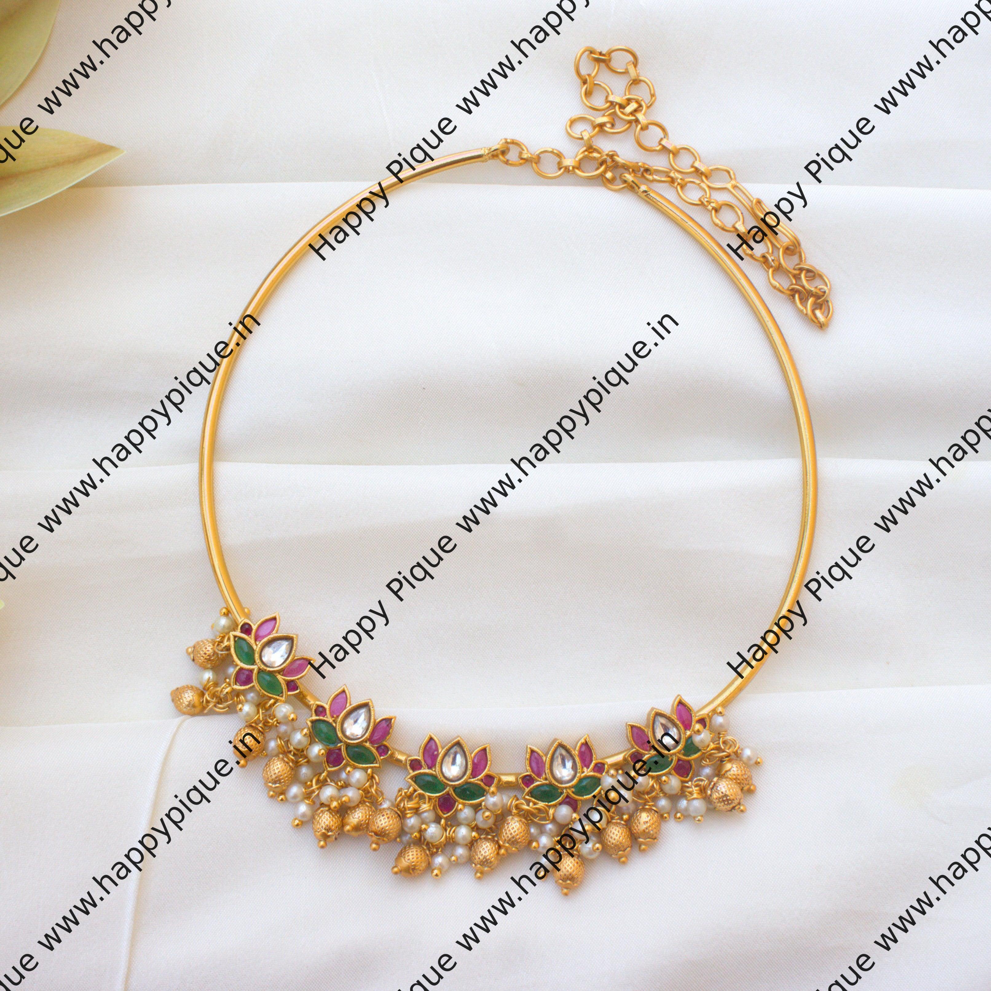 Traditional Lotus Kemp Hasli Necklace