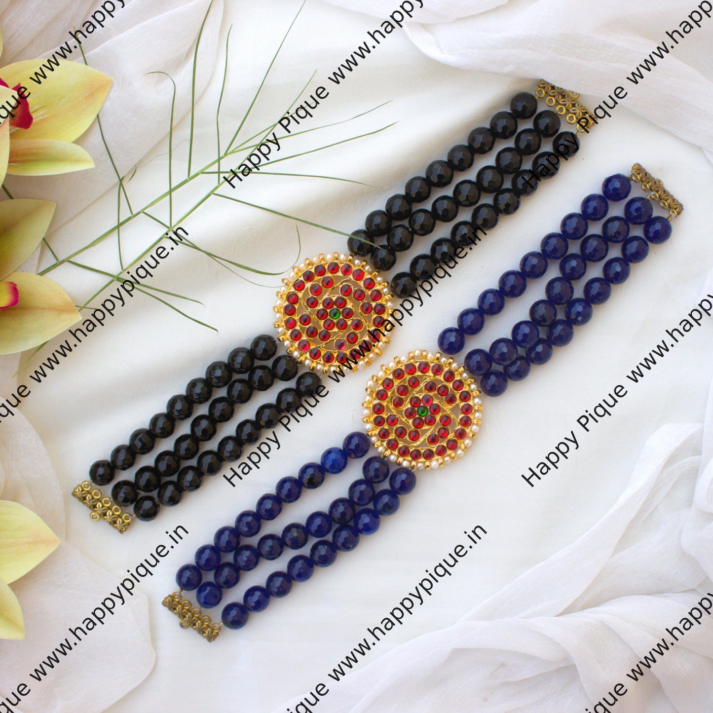 Traditional Kemp Chakra Pendant Premium Agate Beads Choker