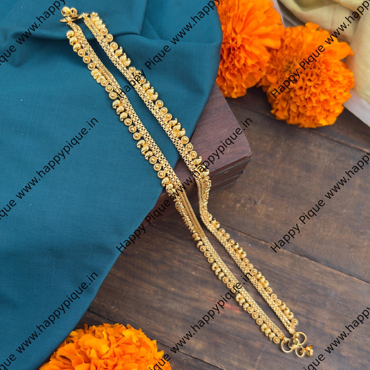 Real Gold Look Daily Wear/Function Wear Anklets - ANK006