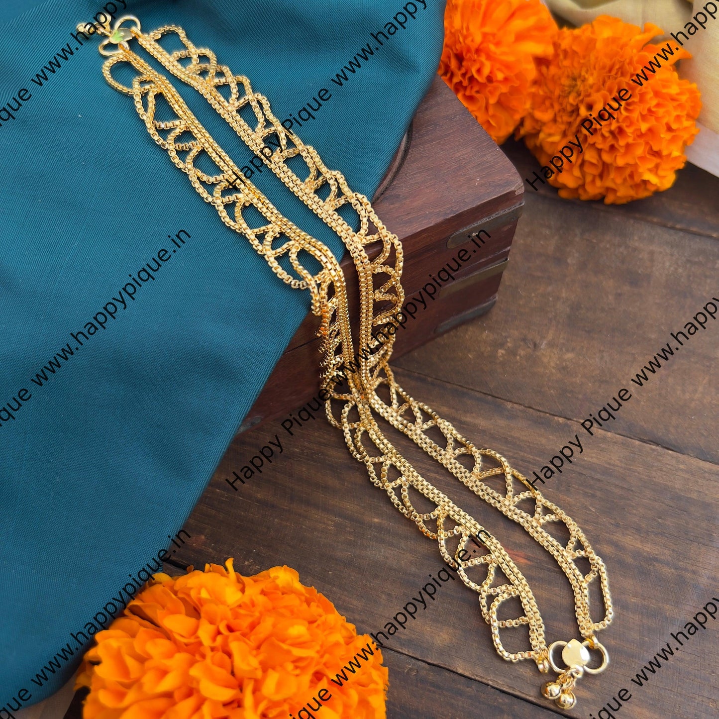 Real Gold Look Daily Wear/Function Wear Anklets - ANK001