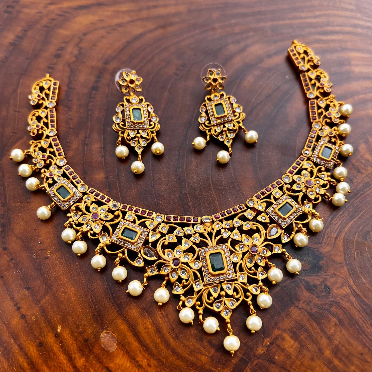 Designer AD Bridal Necklace - Happy Pique 