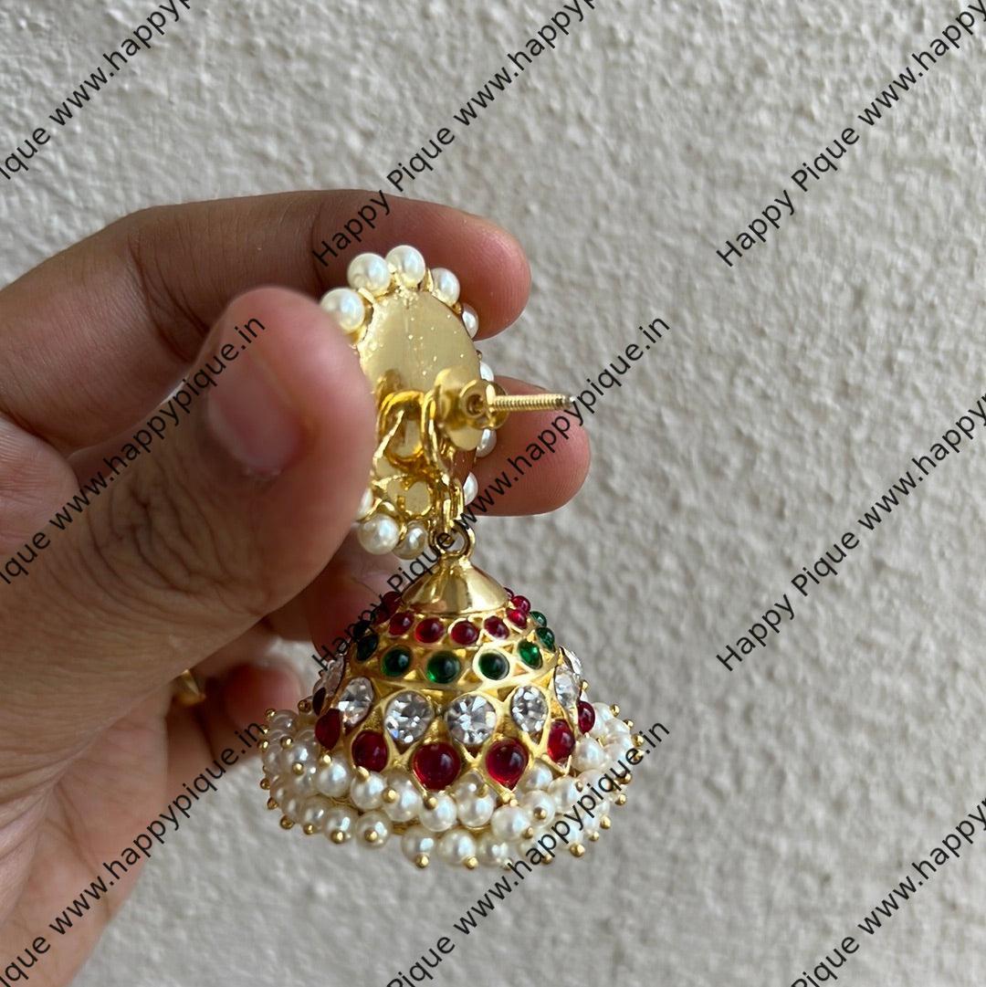 92 STONE-BUTTALU ideas | gold earrings designs, gold jhumka earrings, gold jewelry  earrings