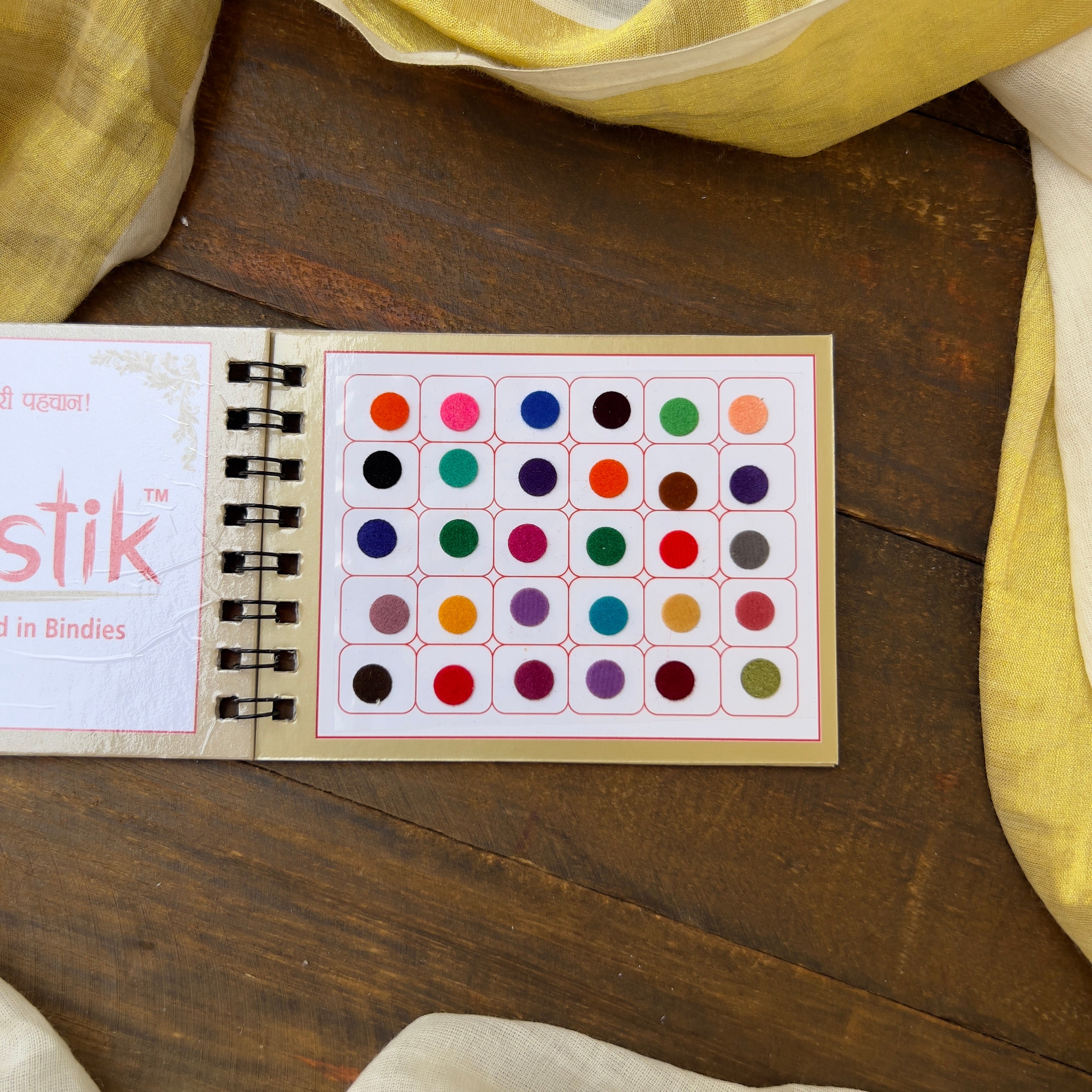 Colour Plain Round Bindi Book - Swastik Mini Range - BB009