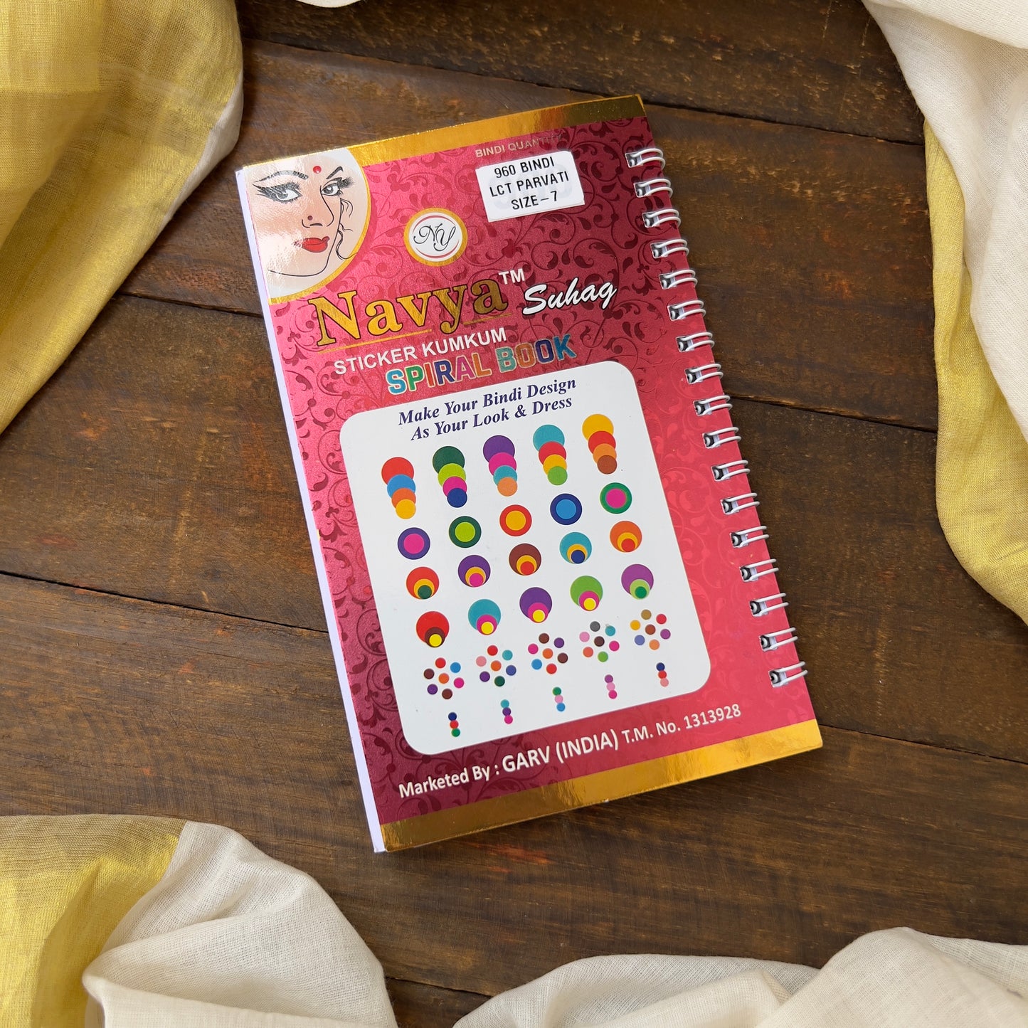 Colour Single Stone Round Bindi Book - Navya Suhag