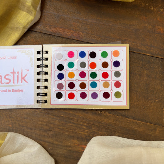 Colour Plain Round Bindi Book - Swastik Mini Range - BB004