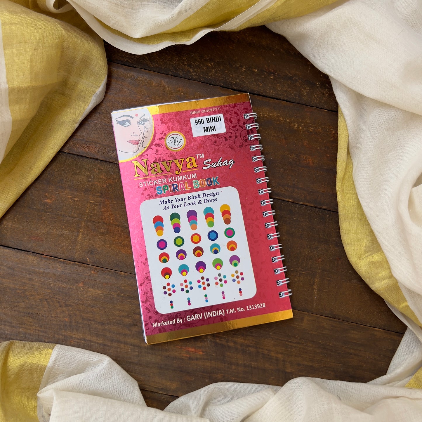 Colour Plain Round Bindi Book - Navya Suhag