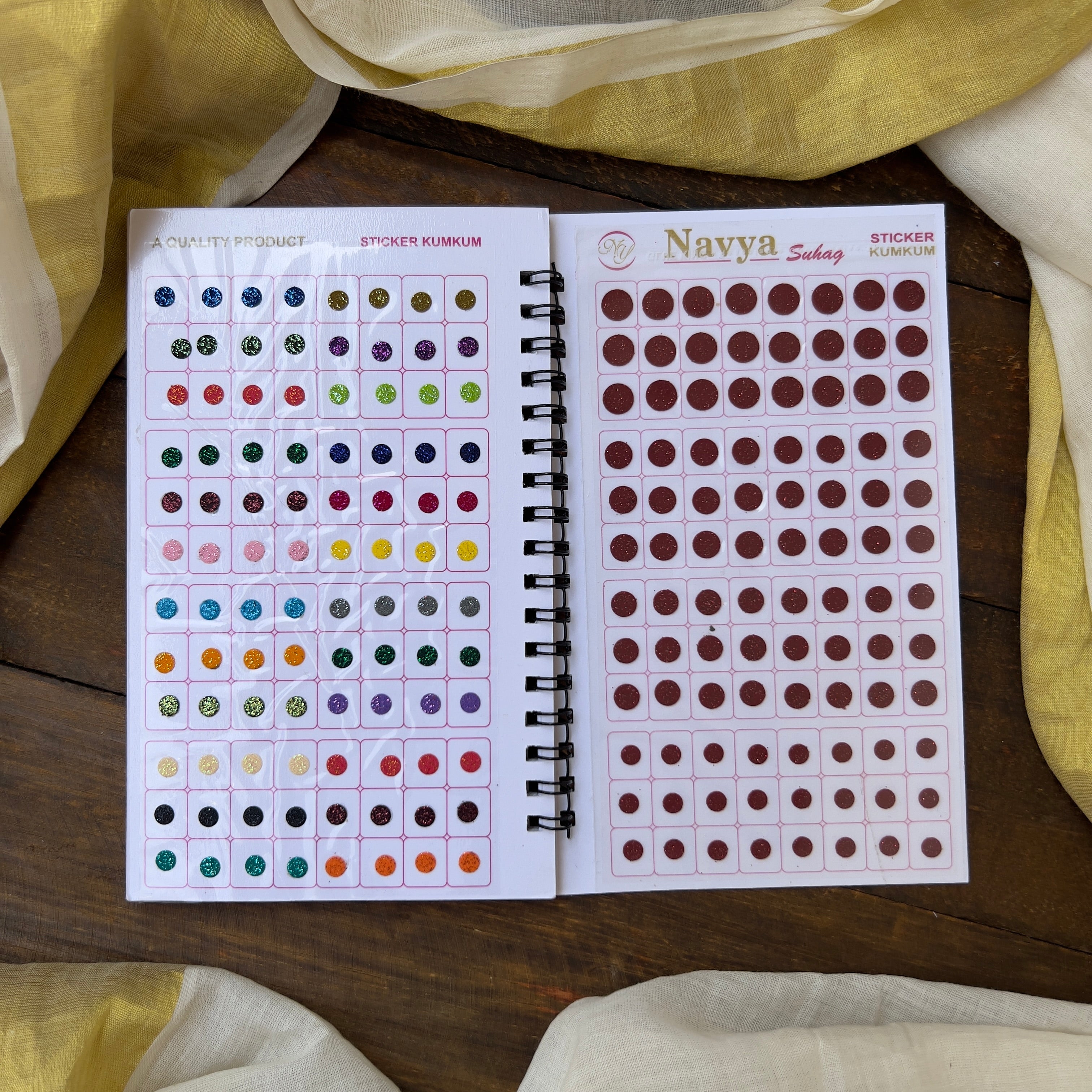 Colour Jari Round Bindi Book - Navya Suhag - BB018