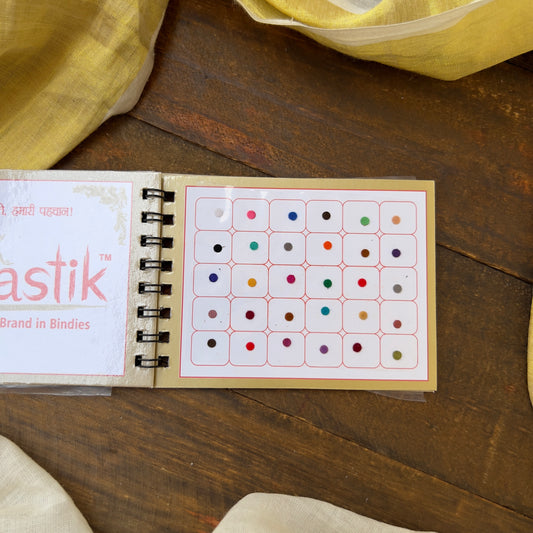 Colour Plain Round Bindi Book - Swastik Mini Range - BB008