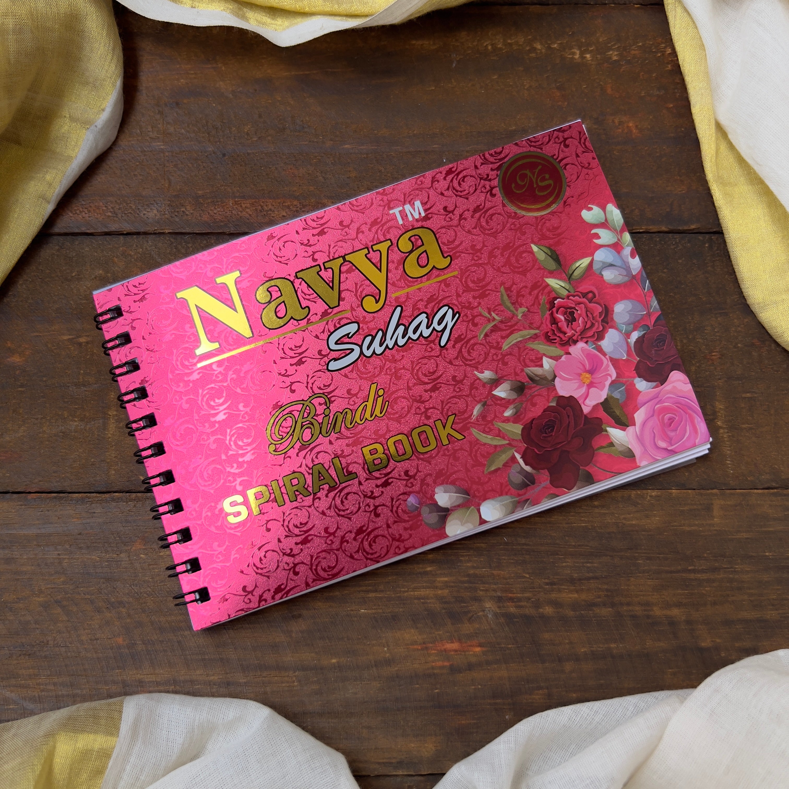 Gold Stone Border Fancy Colour Bindi Book - Navya Suhag