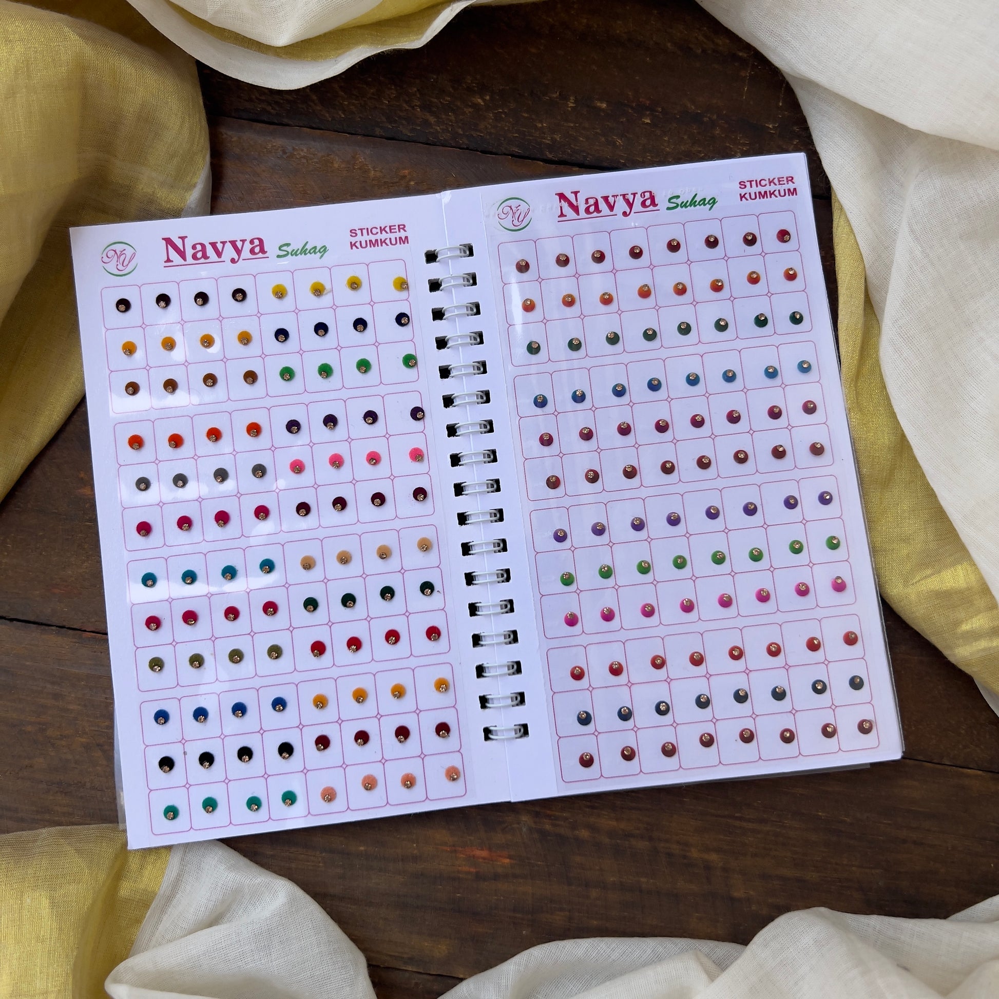 Colour Single Stone Round Bindi Book - Navya Suhag